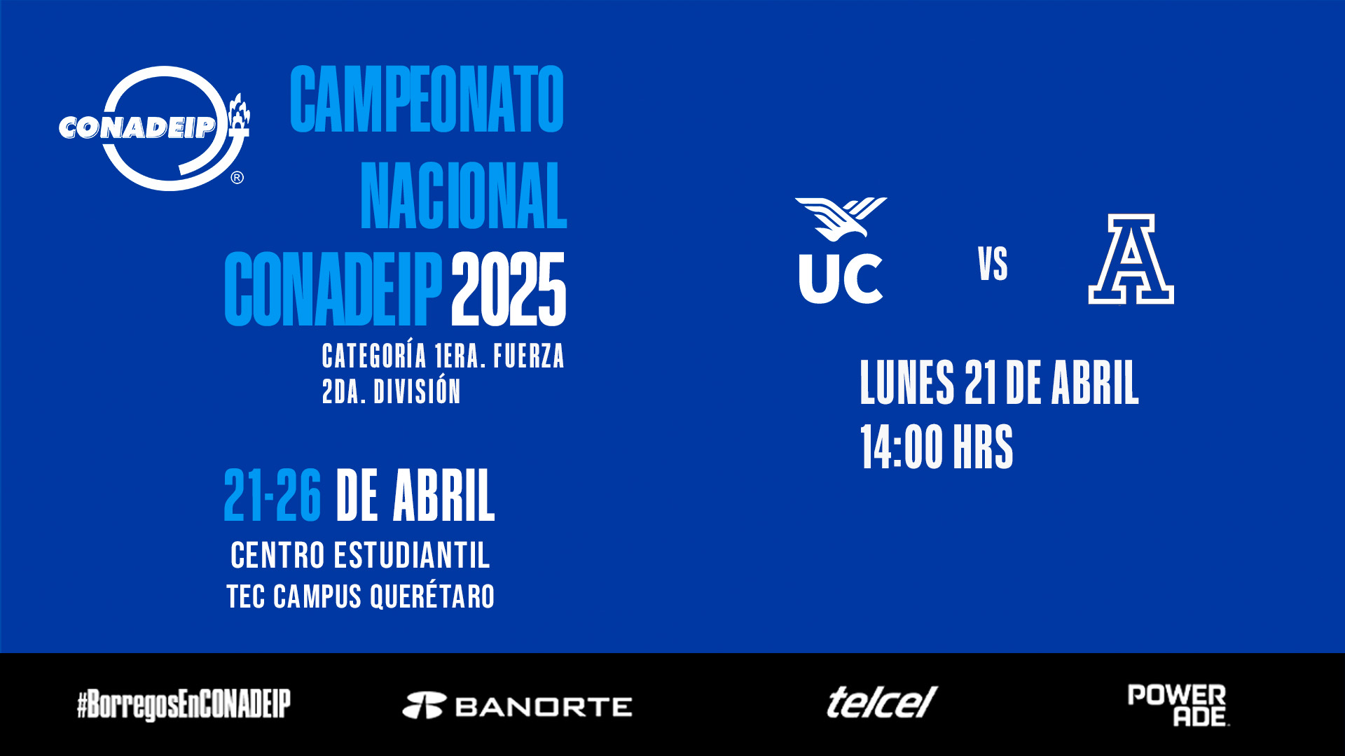 Campeonato Nacional de Voleibol CONADEIP 2025 I UC GDL vs Anáhuac Norte