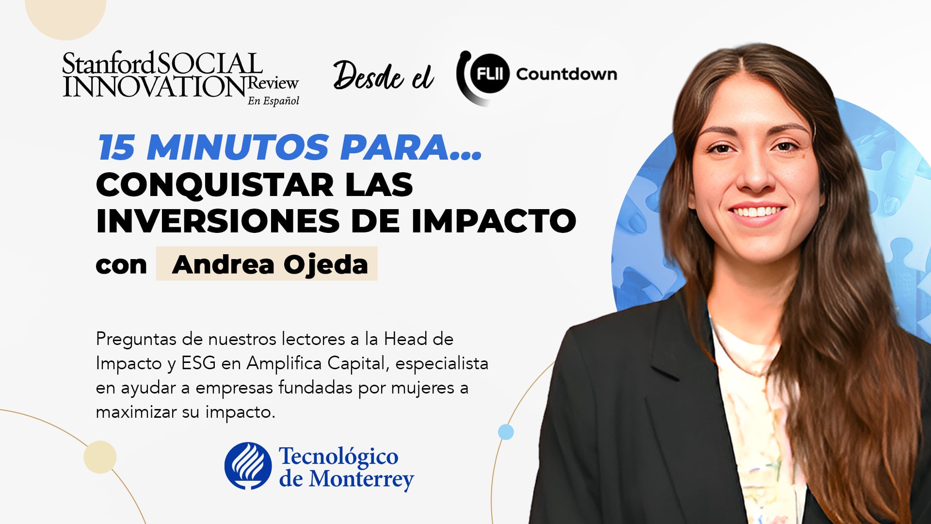 15 minutos para... conquistar las inversiones de impacto con Andrea Ojeda