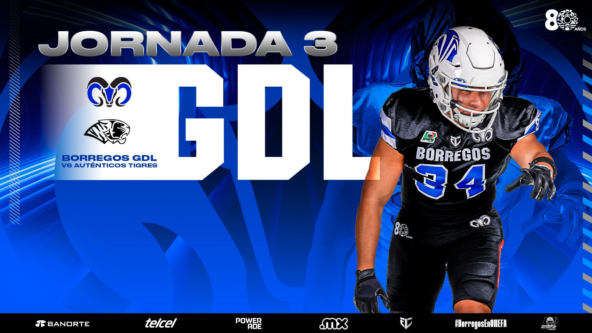 J#3 Borregos GDL vs UANL  Auténticos Tigres