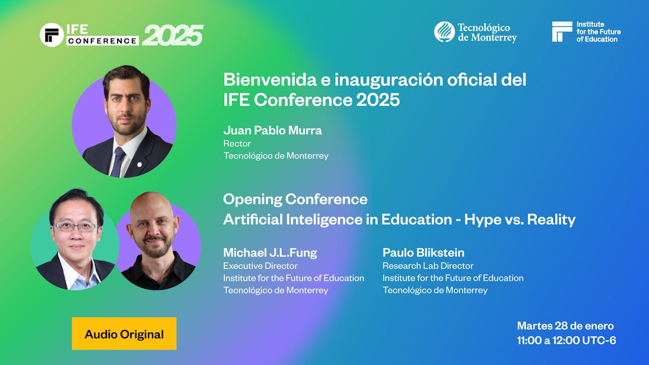 Inauguration of IFE Conference & Opening Conference: Artificial Intelligence in Education - Hype vs. Reality