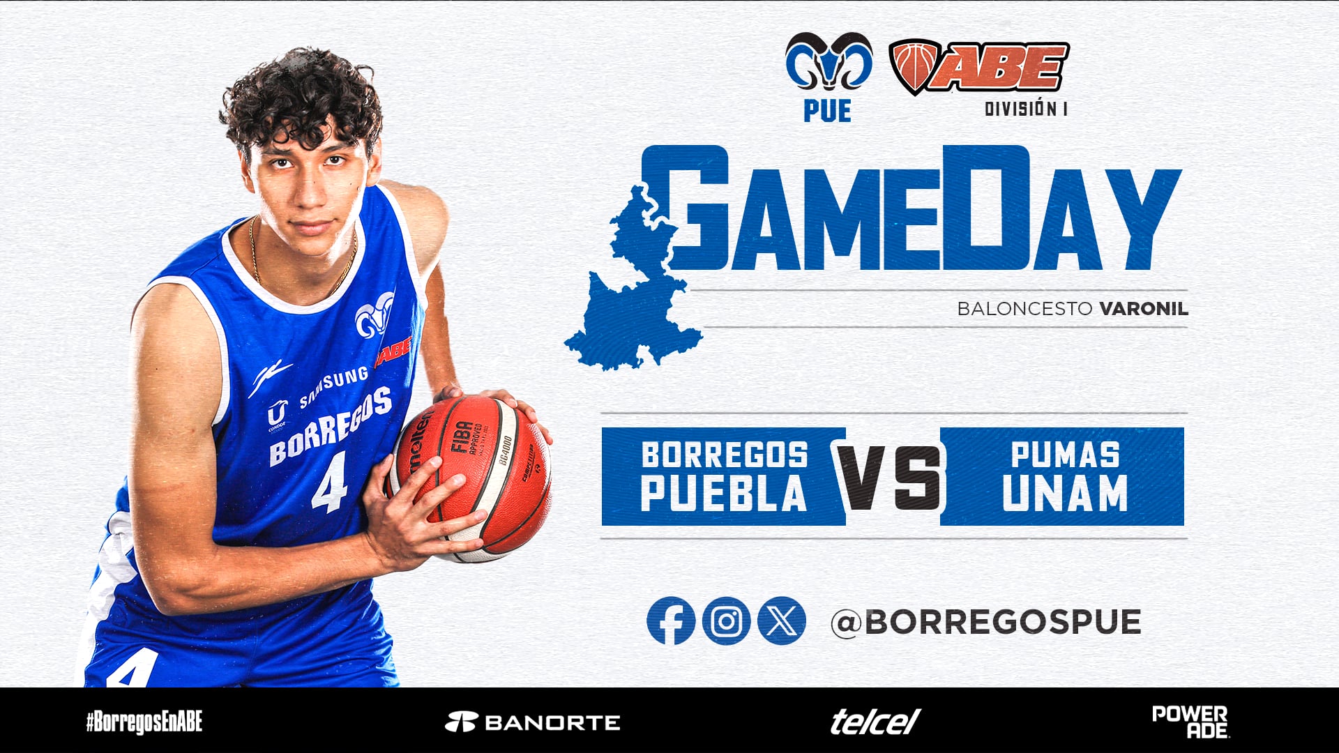 J#15 ABE División I Varonil 2024 - 2025 | Borregos Puebla vs Pumas UNAM