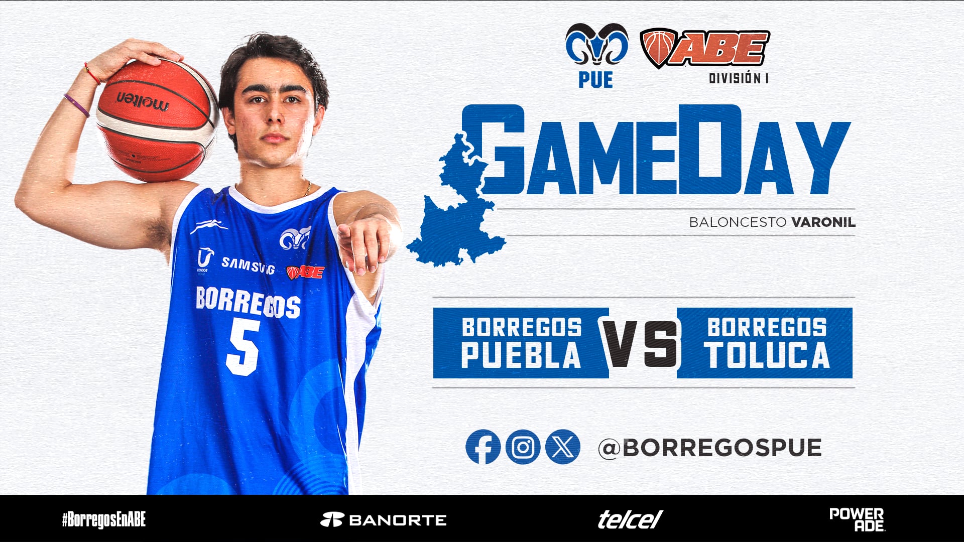 J#20 ABE División I Varonil 2024 -2025 | Borregos Puebla vs Borregos Toluca
