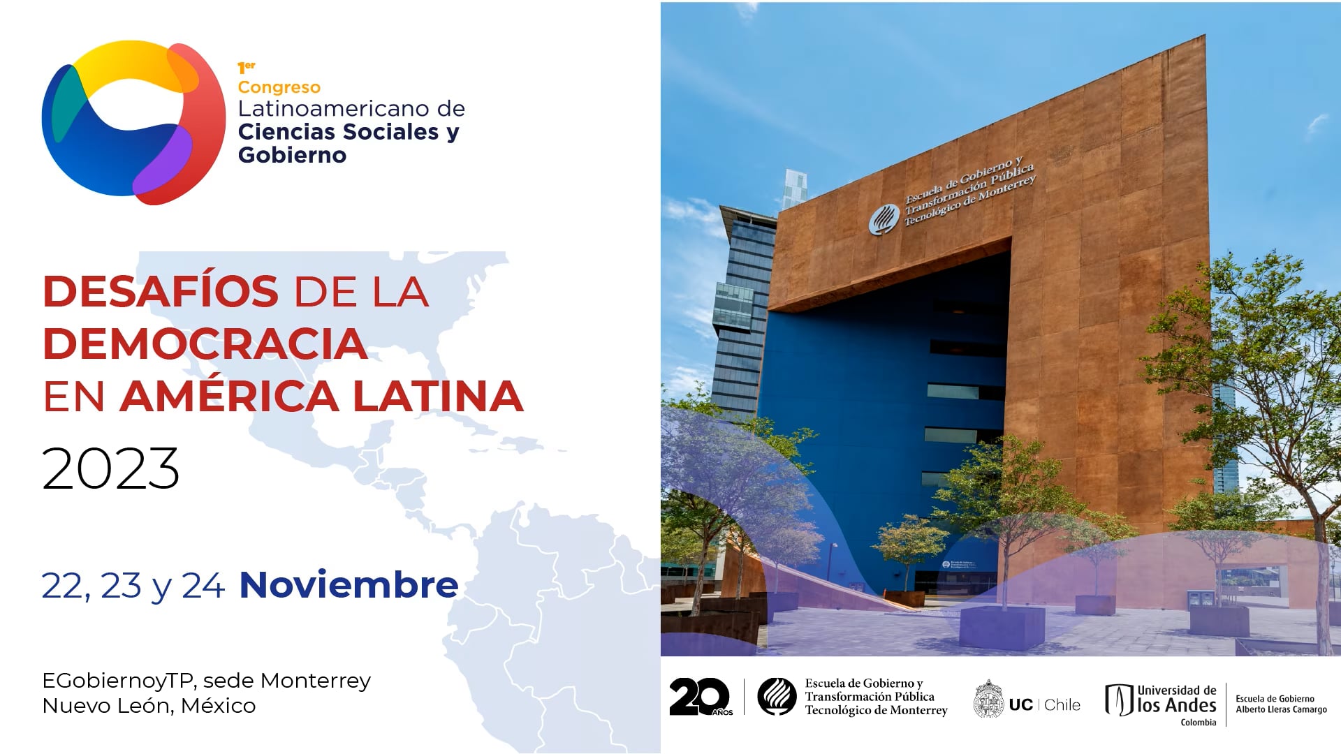 1º Congreso Latinoamericano de Ciencias Sociales y Gobierno | Desafíos de la Democracia en América Latina 2023 | 24 NOV