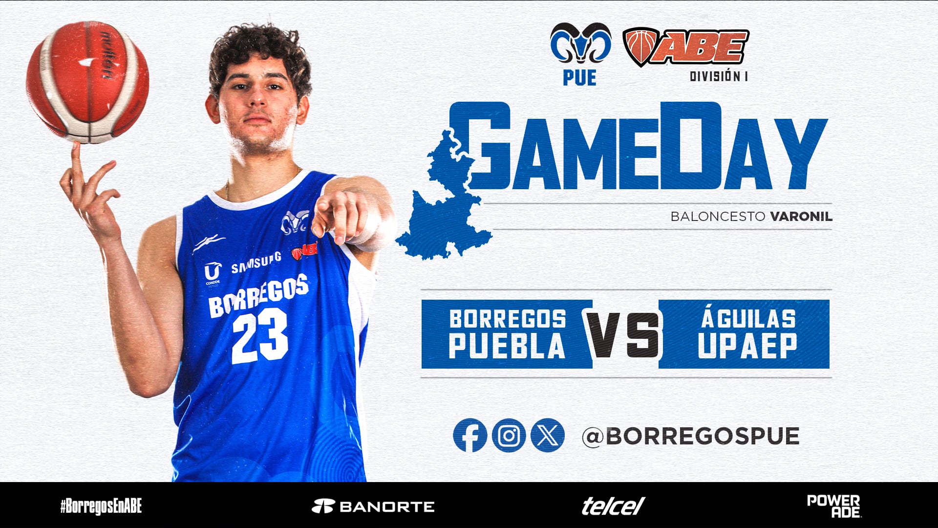 J#12 ABE División I Varonil 2024 - 2025 | Borregos Puebla vs Águilas UPAEP