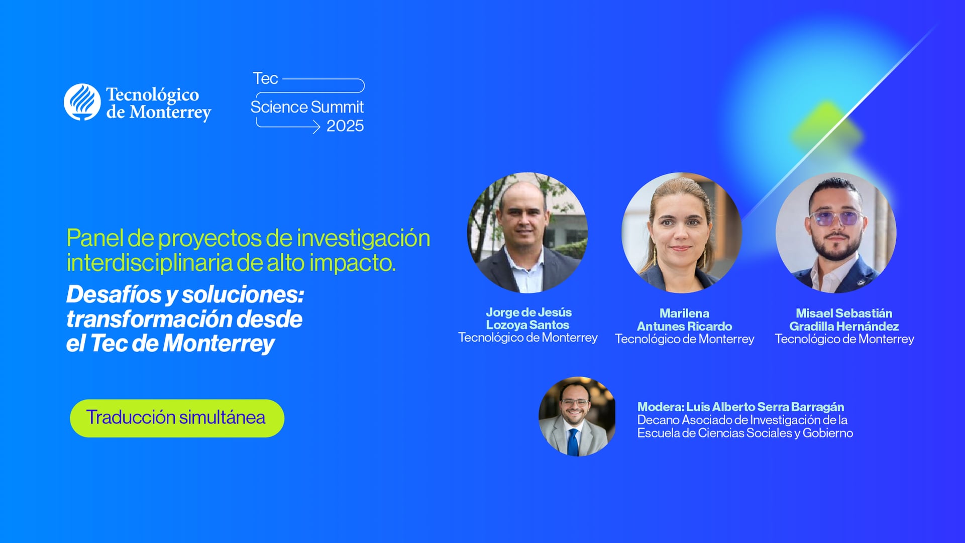 [Trad.] Panel on High-Impact Interdisciplinary Research Projects