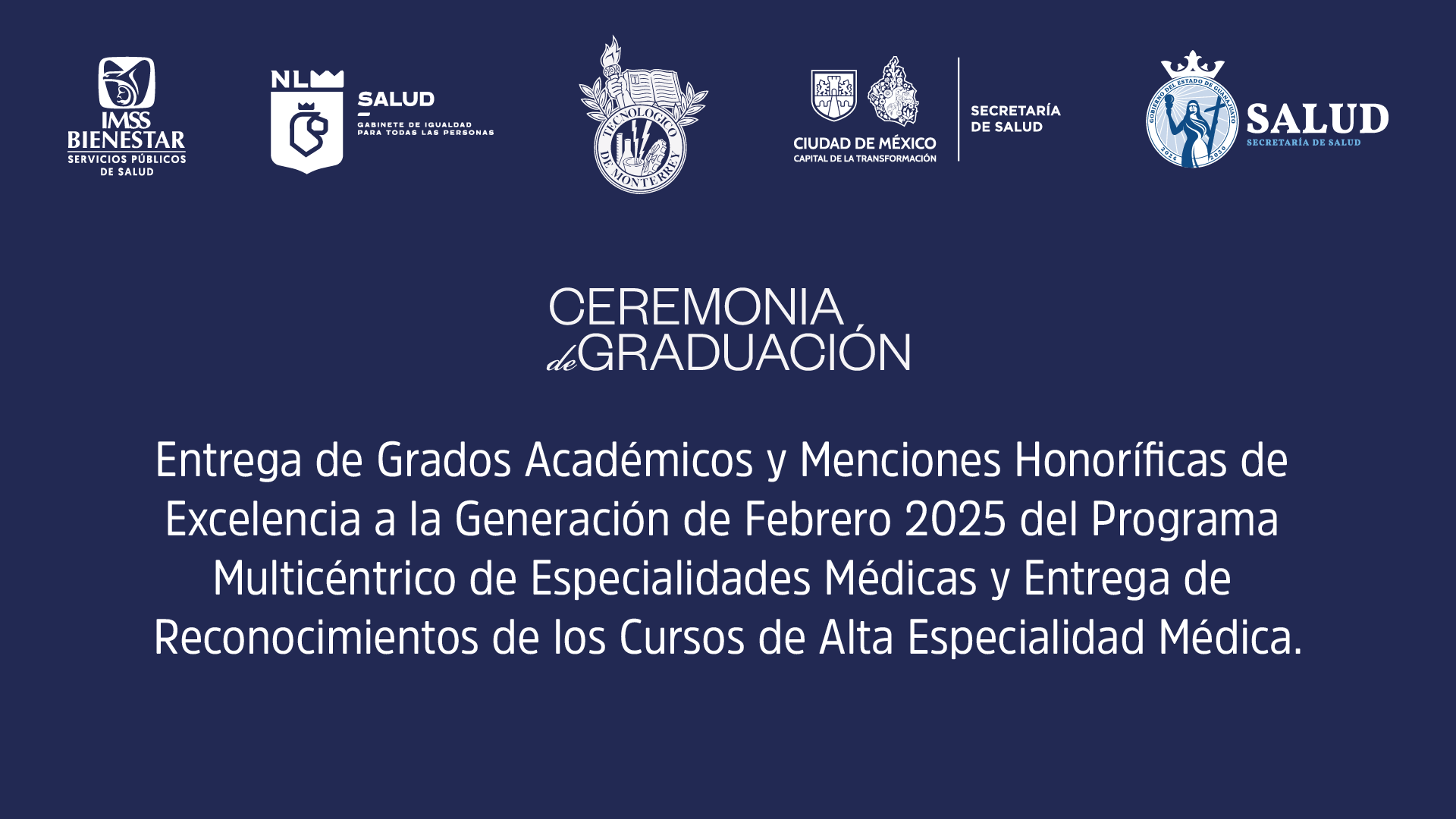 Ceremonia de Graduación | Programa Multicéntrico de Especialidades Médicas 2025 