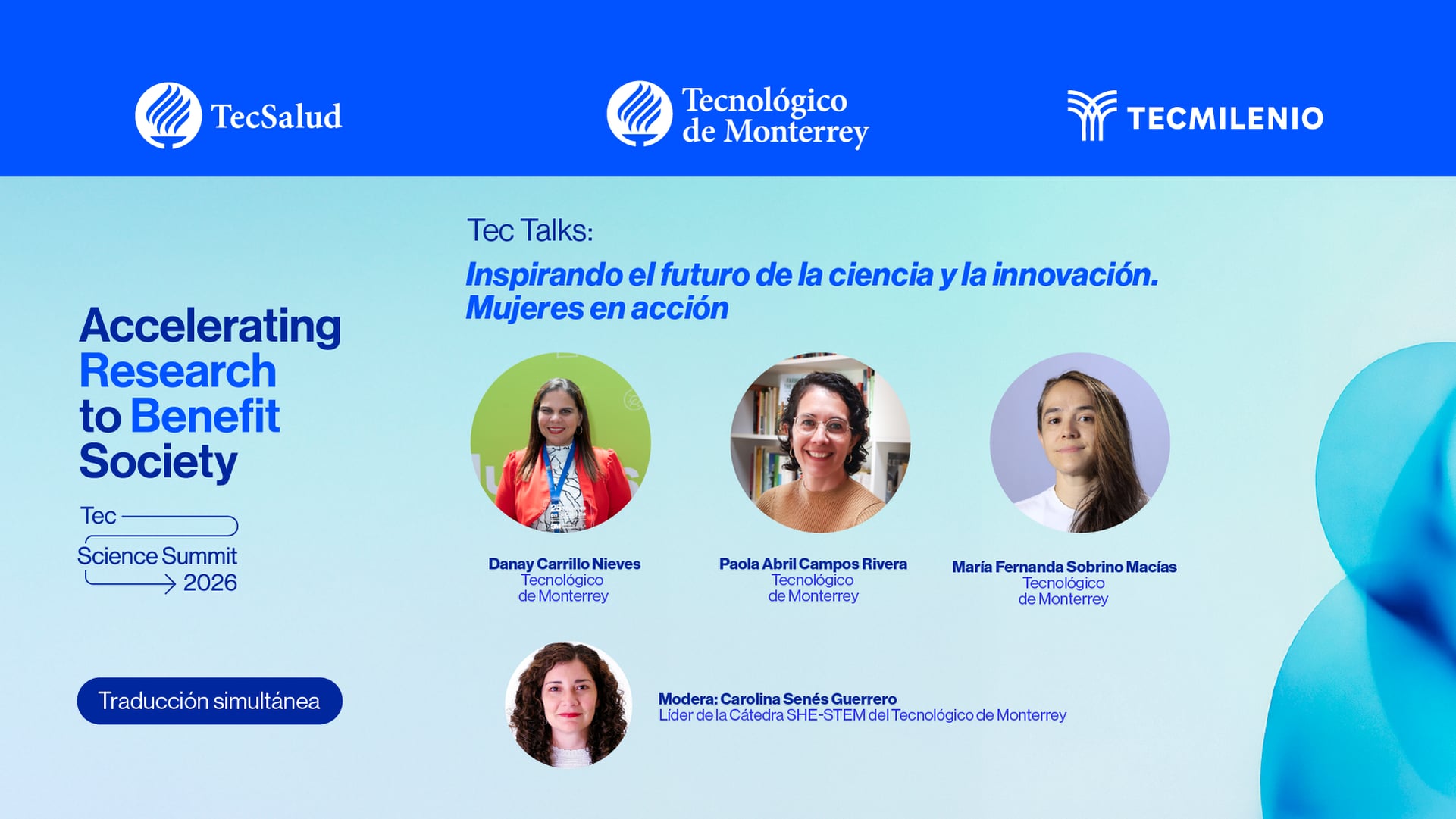 [Trad.] Tec Talks: Inspirando el futuro de la ciencia y la innovación. Mujeres en acción