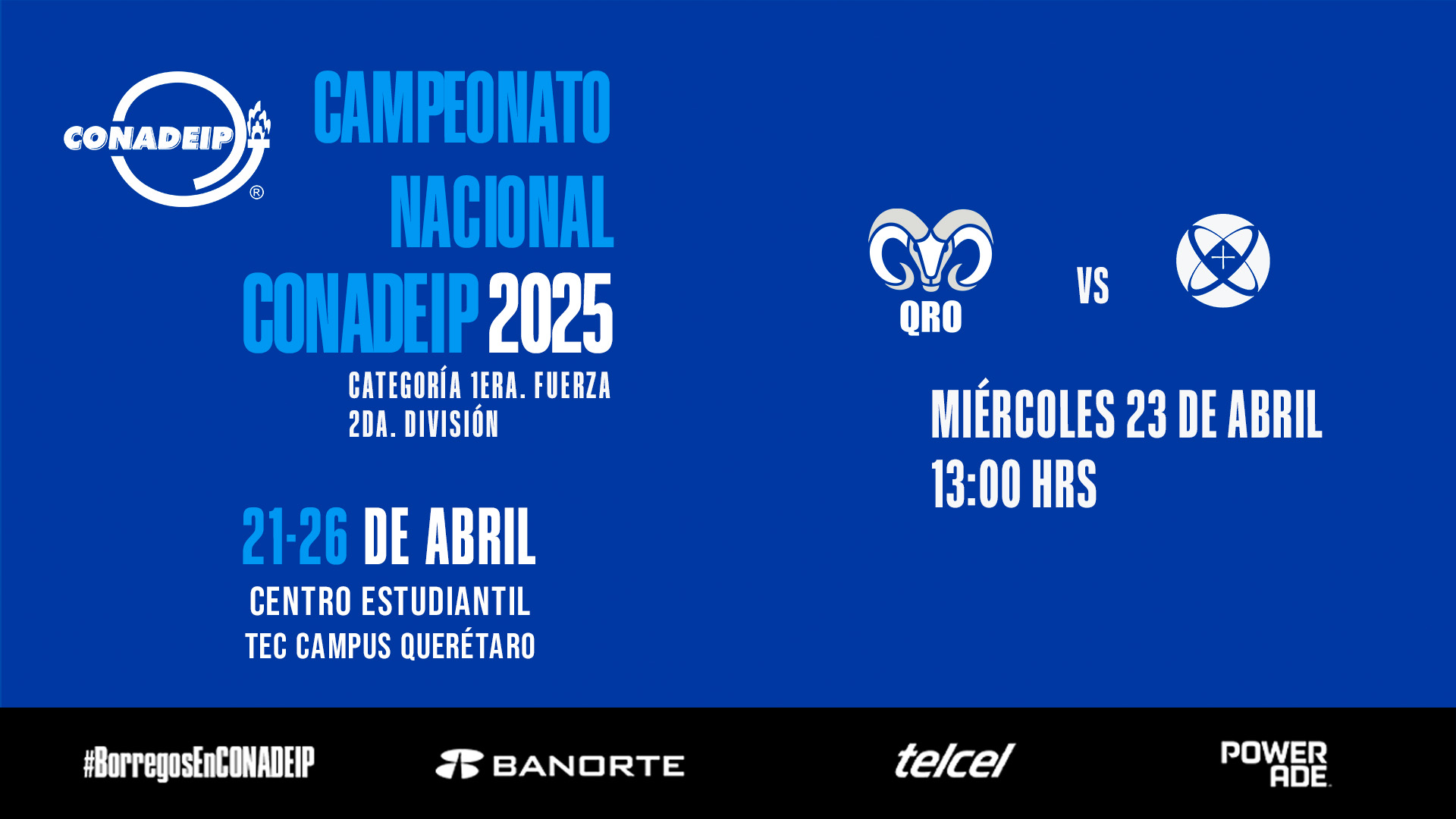 Campeonato Nacional de Voleibol CONADEIP 2025 I TEC QRO vs ITESO