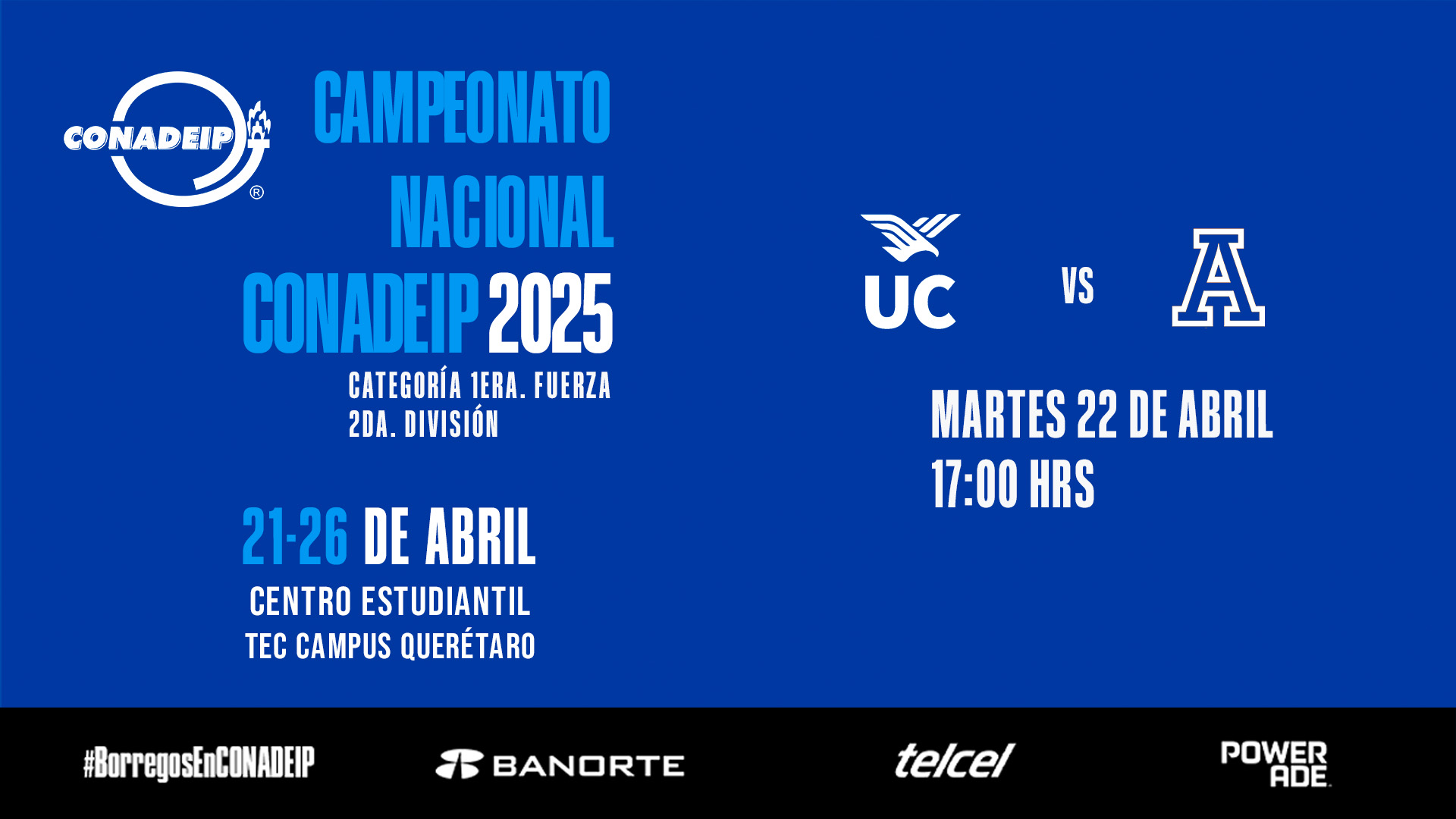 Campeonato Nacional de Voleibol CONADEIP 2025 I UC GDL vs Anáhuac Córdoba