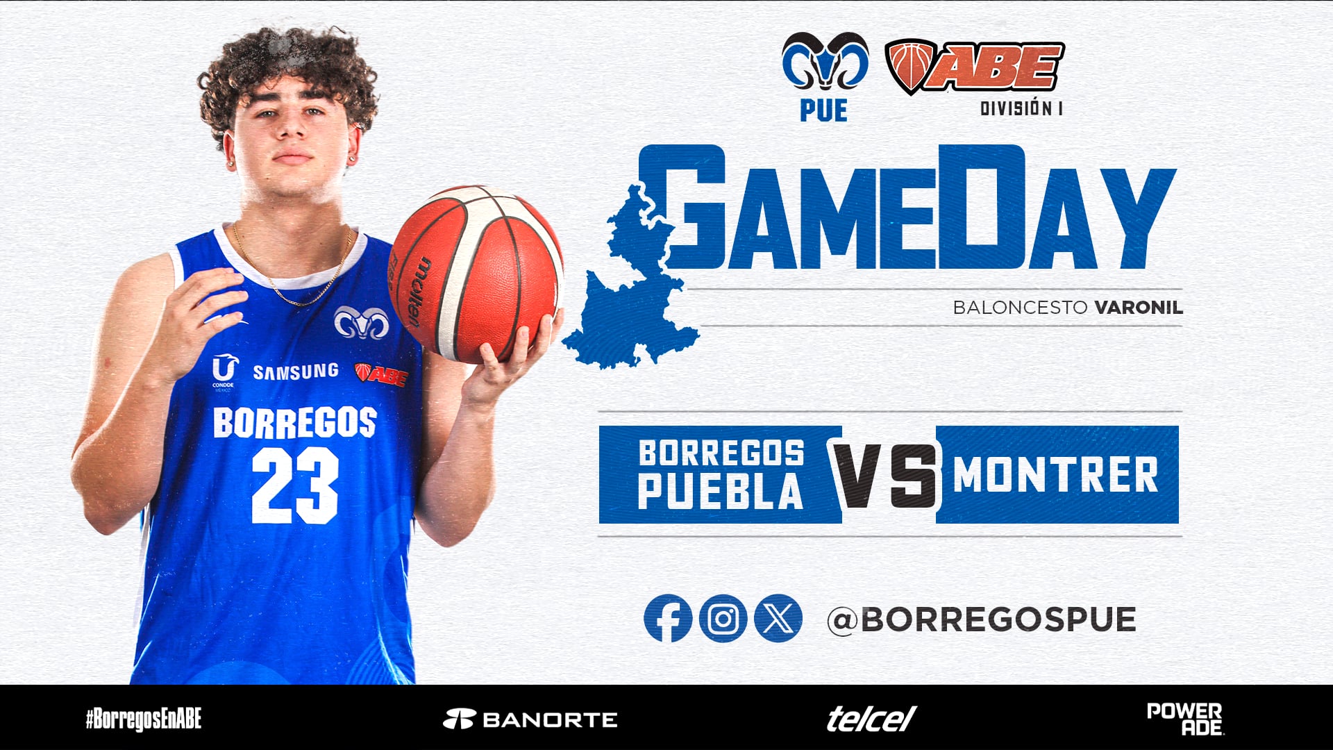 J#21 ABE División I Varonil 2024 - 2025 | Borregos Puebla vs MONTRER
