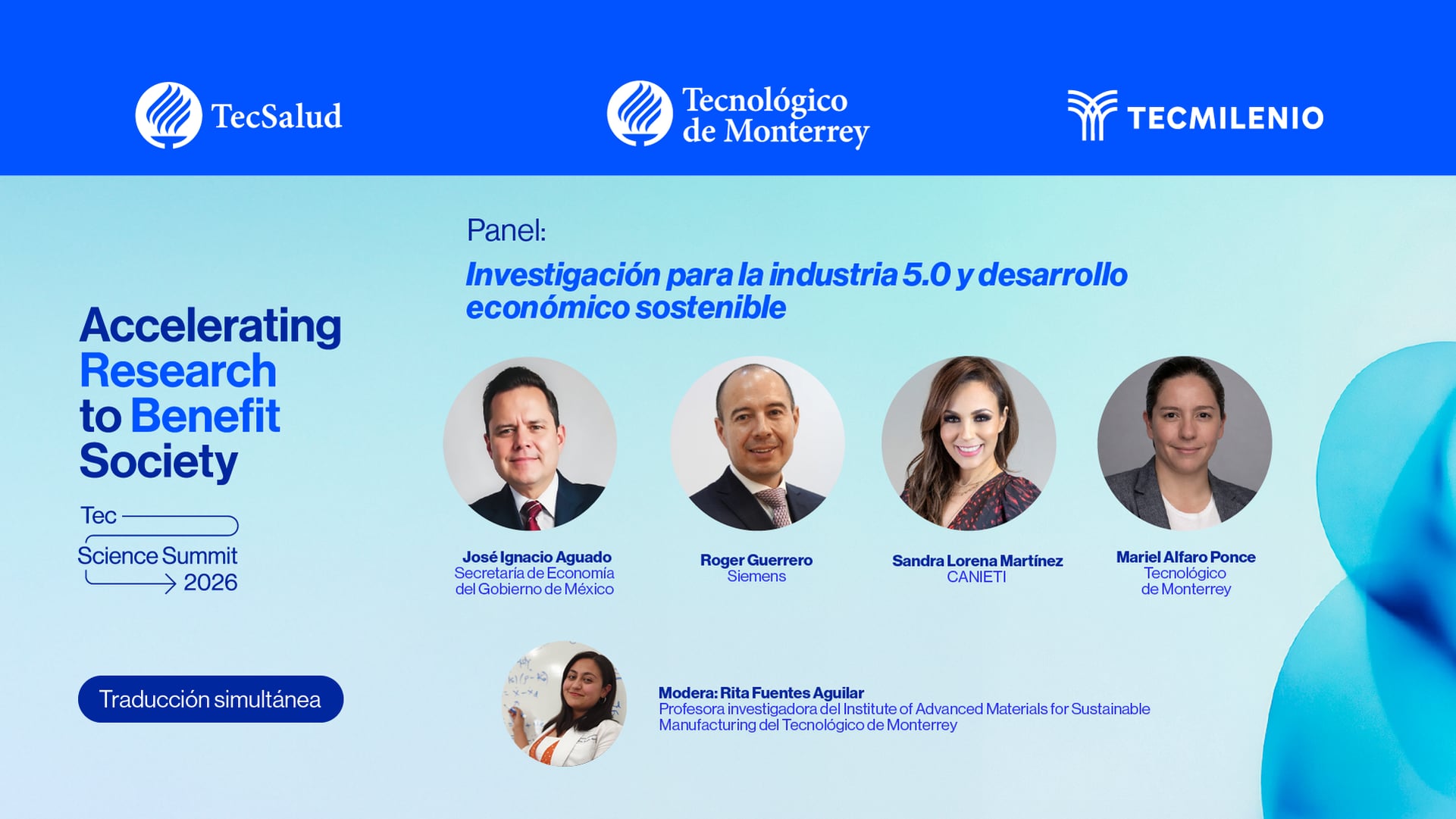 [Trad.] Panel: Investigación para la industria 5.0 y desarrollo económico sostenible