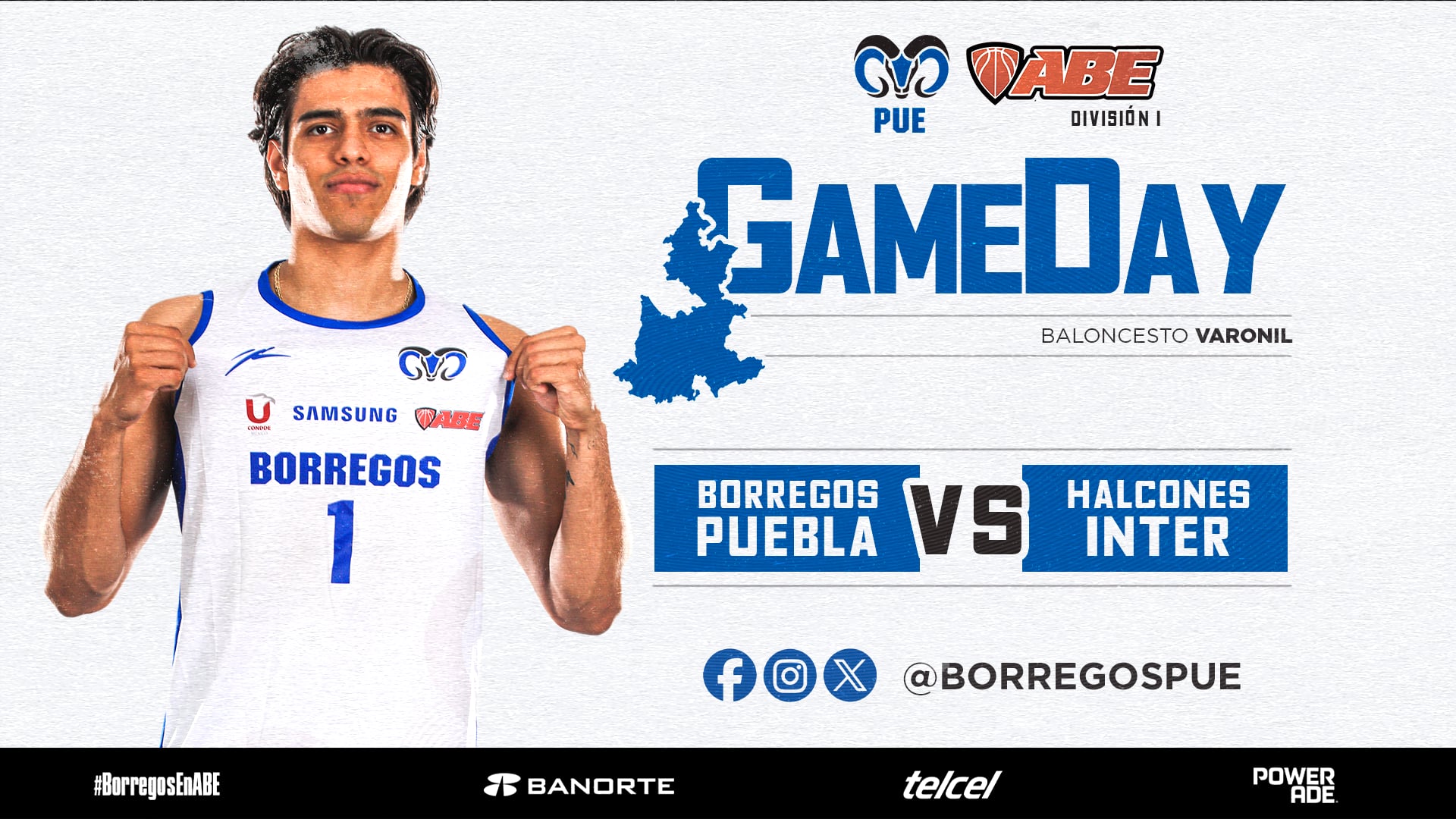 J#12 ABE División I Varonil 2024 - 2025 | Borregos Puebla VS Halcones Interamericana