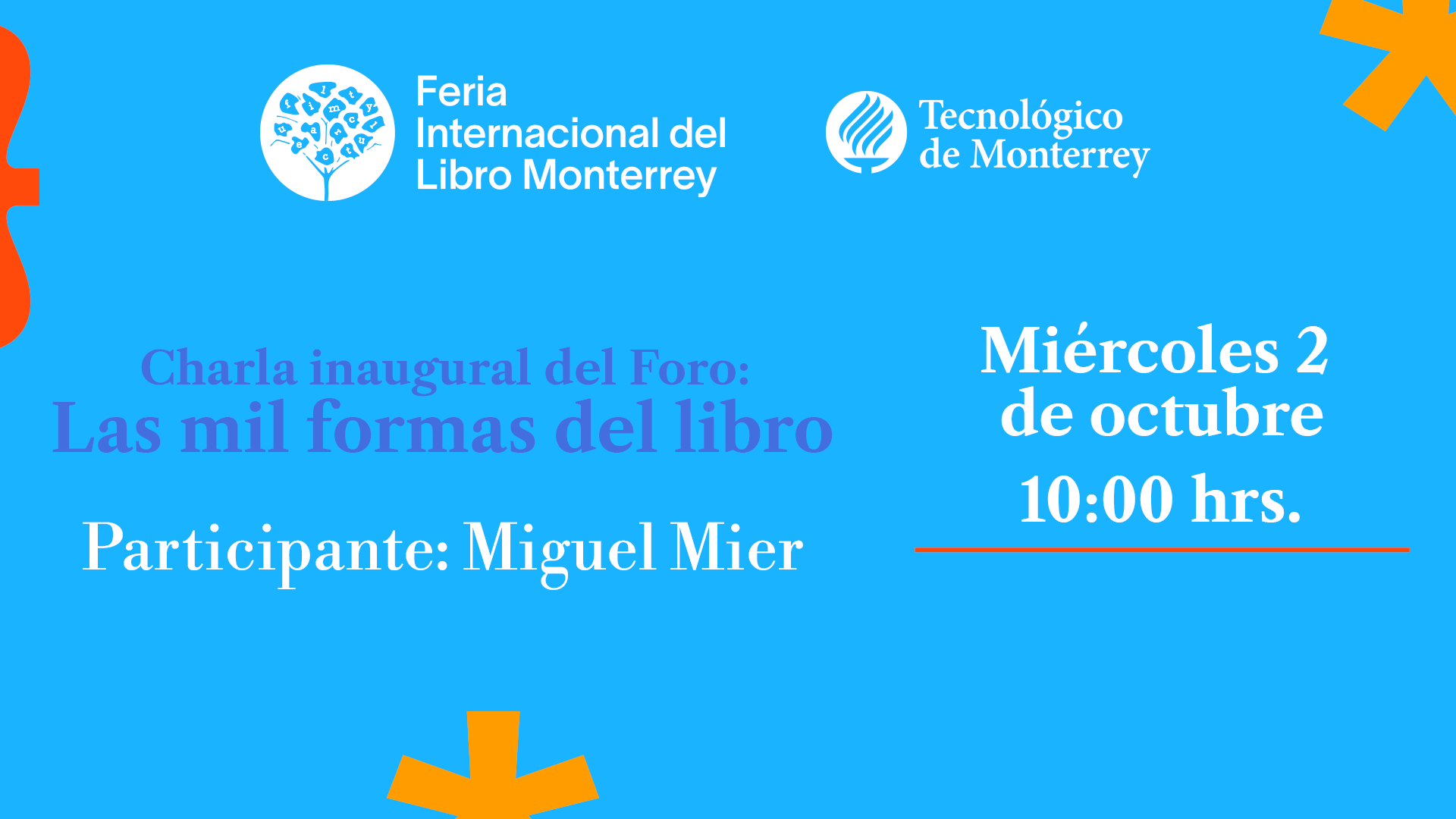 Charla inaugural del Foro: Las mil formas del libro