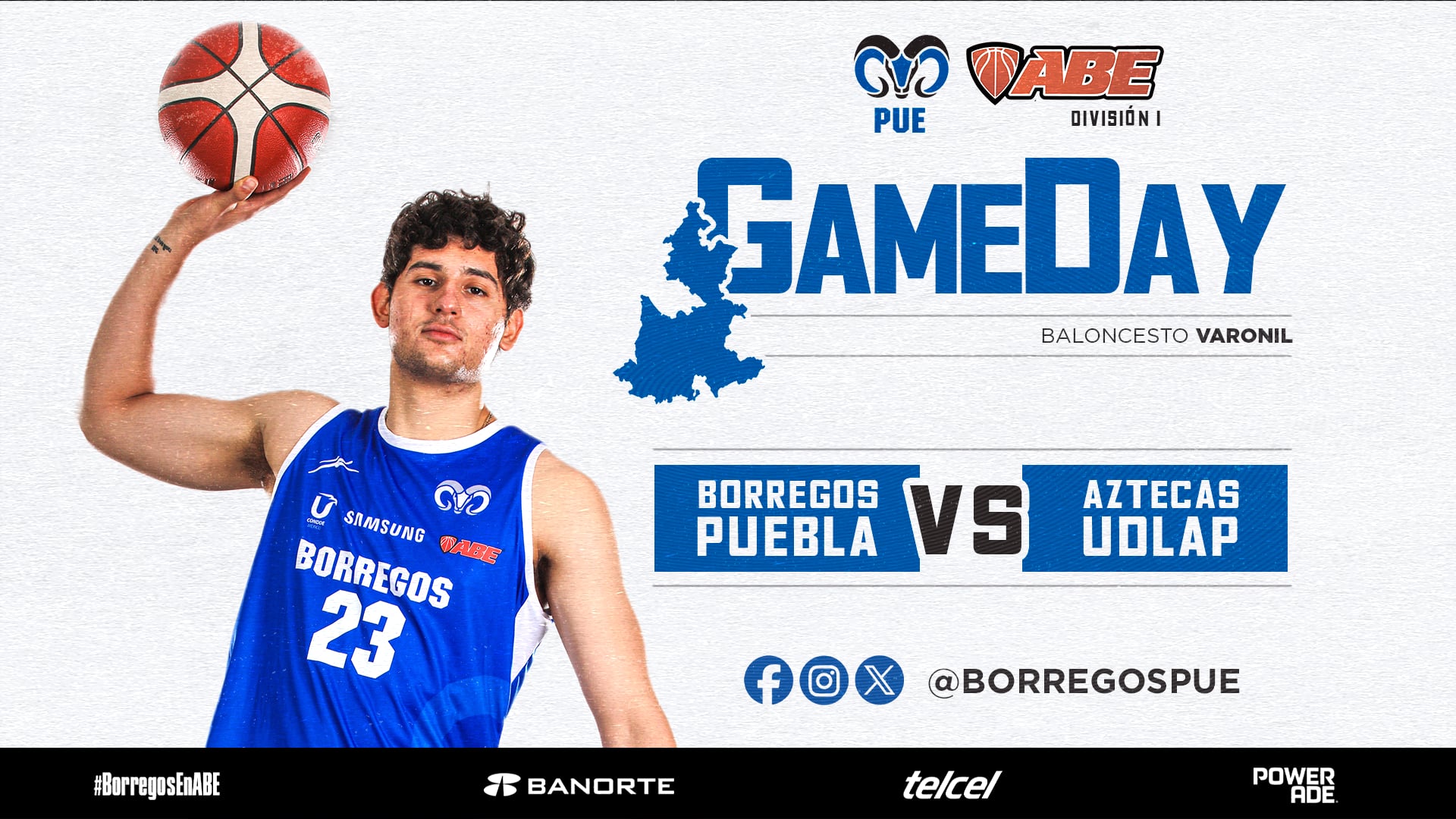 J#6 ABE División I Varonil 2024 | Borregos Puebla vs Aztecas UDLAP