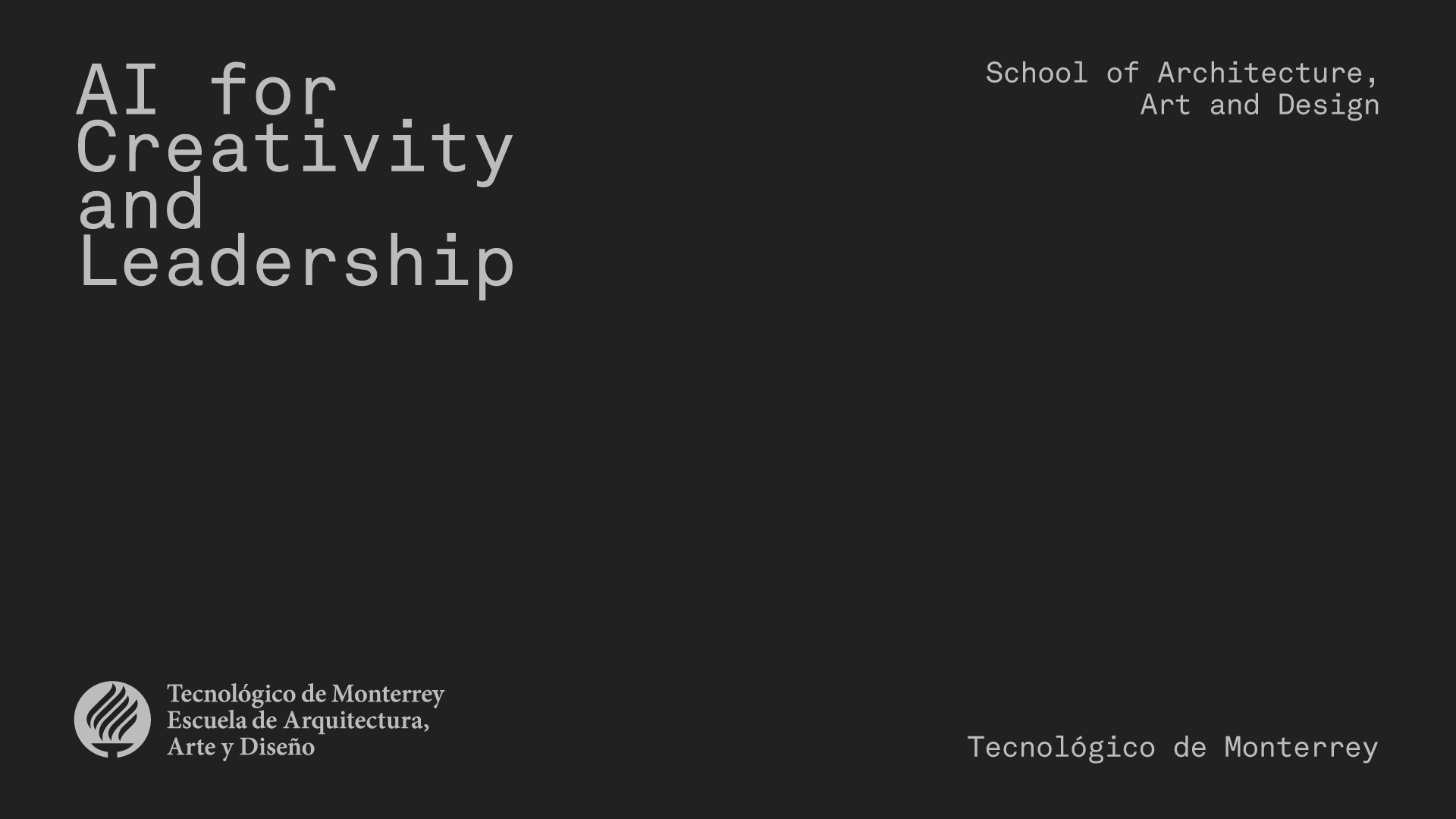 AI for Creativity and Leadership