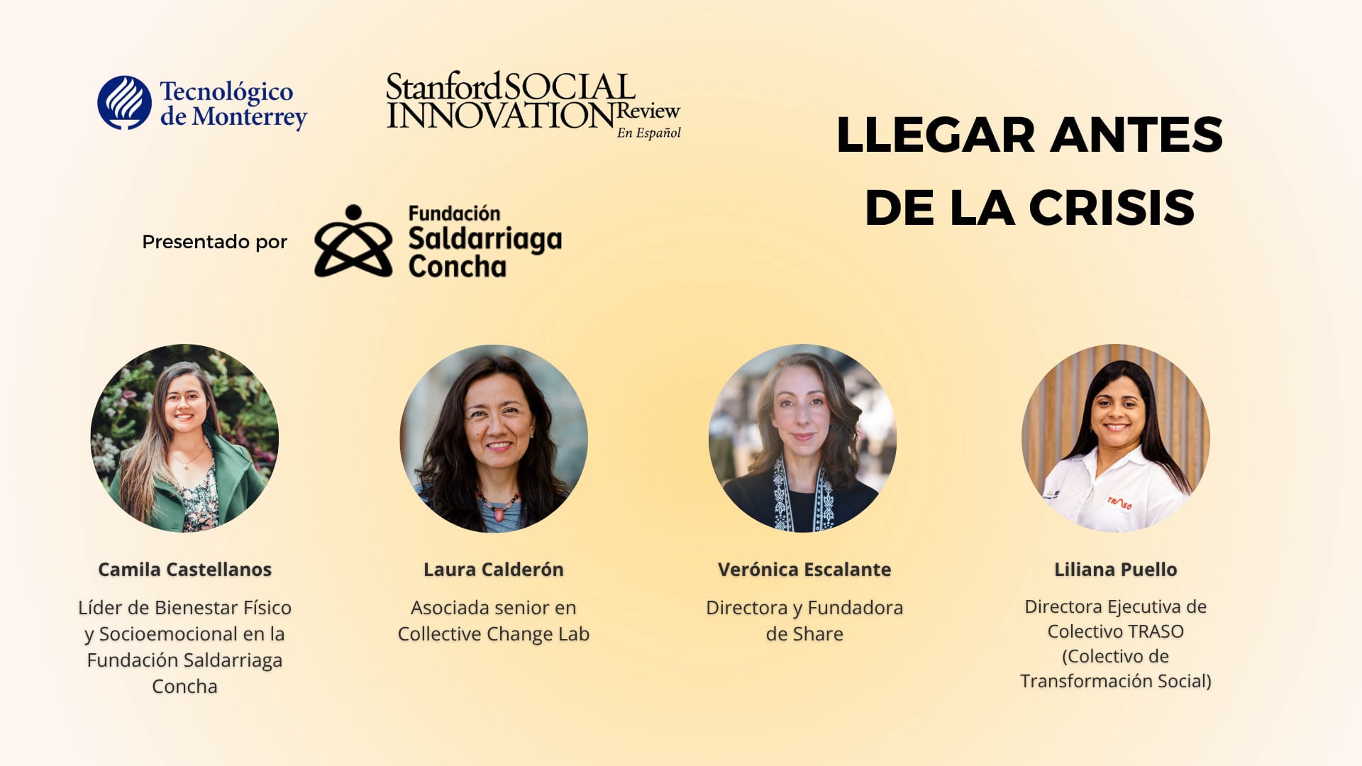 Llegar antes de la crisis
