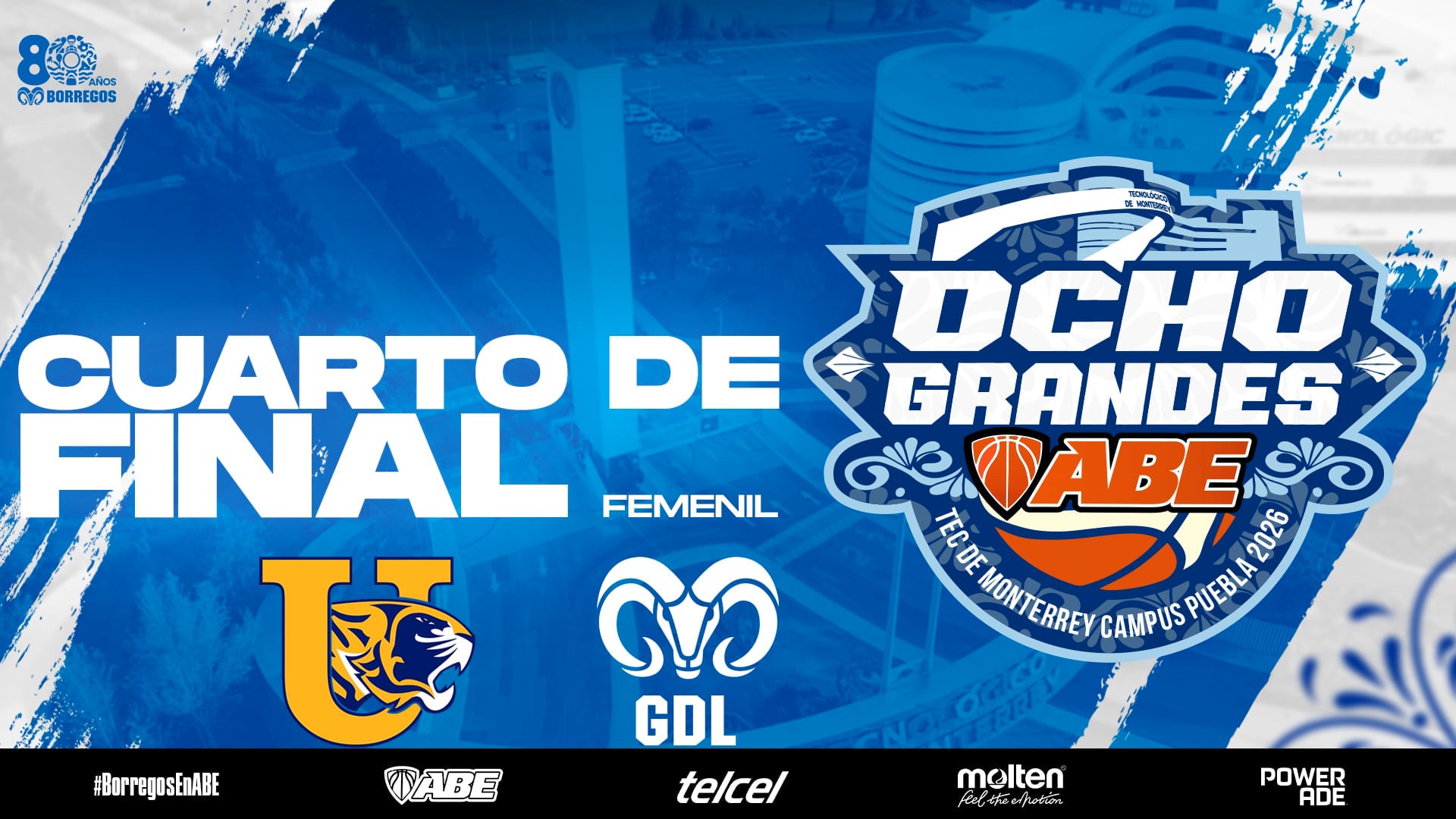 Cuartos de Final Femenil | 4to vs 5to Lugar | Borregos GDL vs Tigres UANL