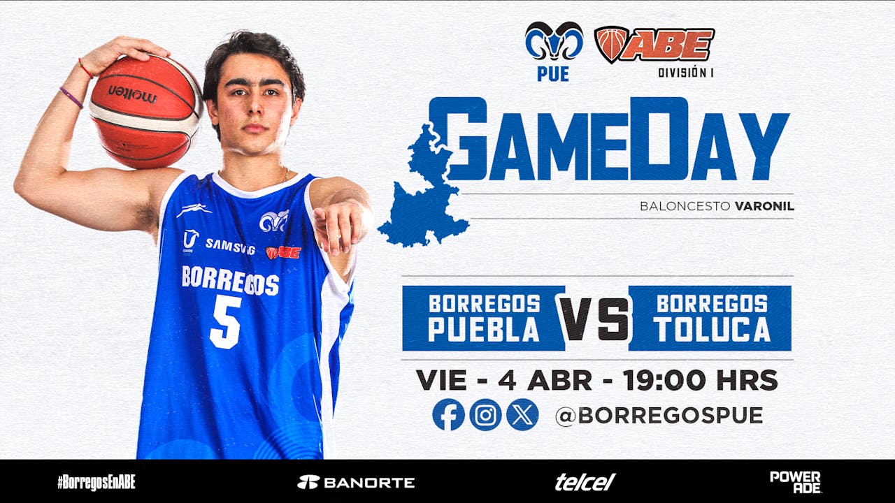 J#20 ABE División I Varonil 2024 -2025 | Borregos Puebla vs Borregos Toluca