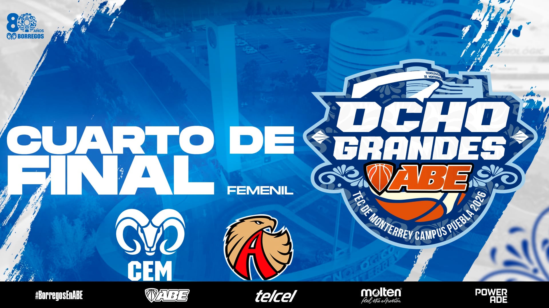 Cuartos de Final Femenil | 2do vs 7mo Lugar | Borregos CEM vs Águila UPAEP