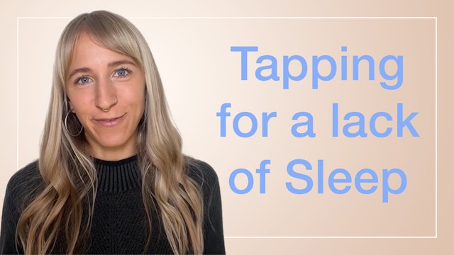 Tapping for a Lack of Sleep