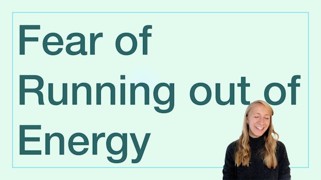 Fear of Running Out of Energy