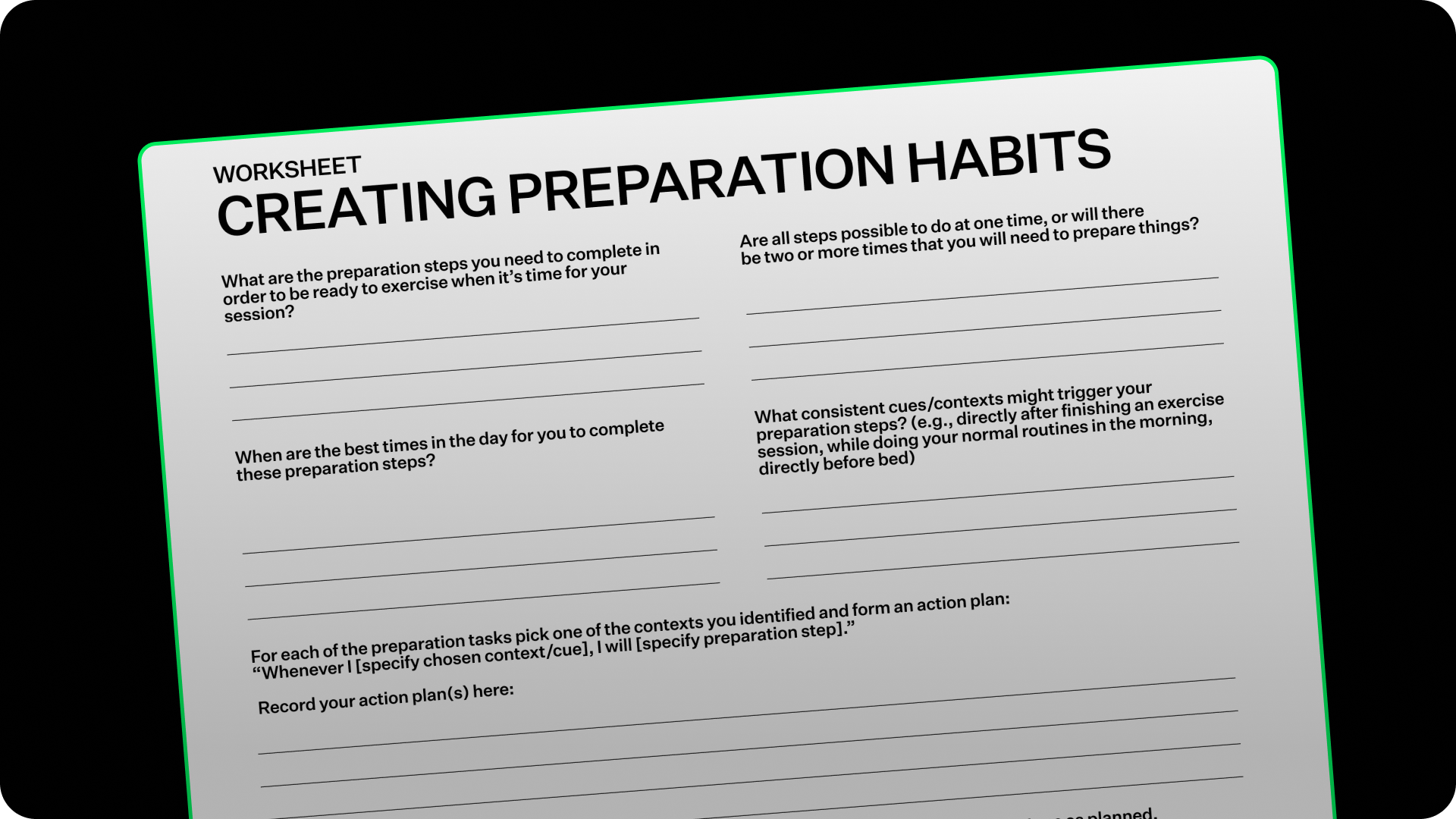 Habit Building Strategies