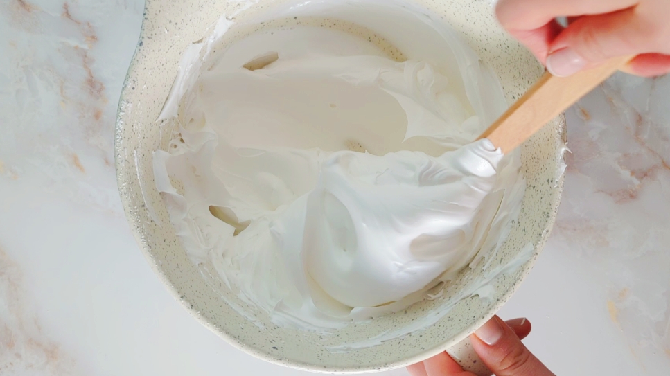 Glasé con batidora de mano