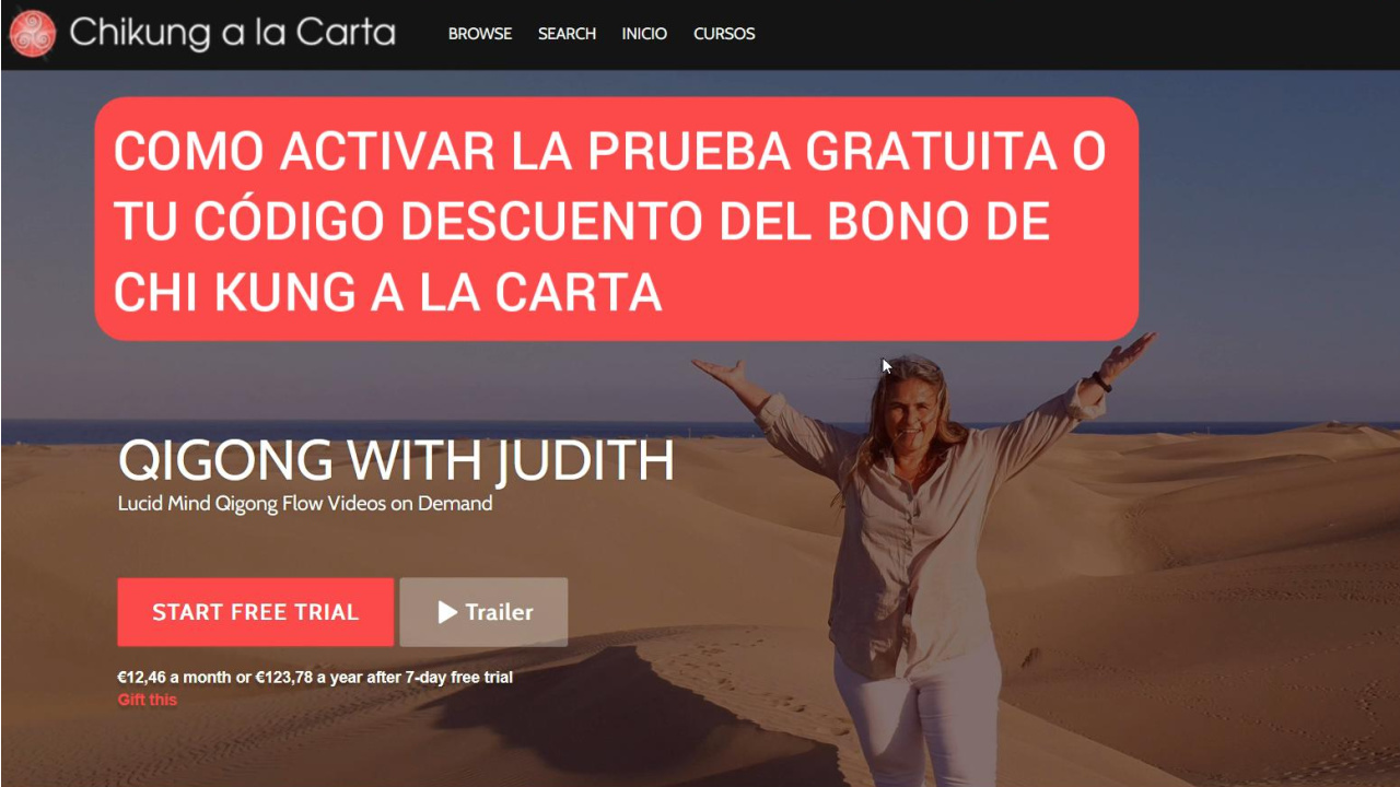 Como Activar Chi kung a la Carta & Tu Bono Descuento