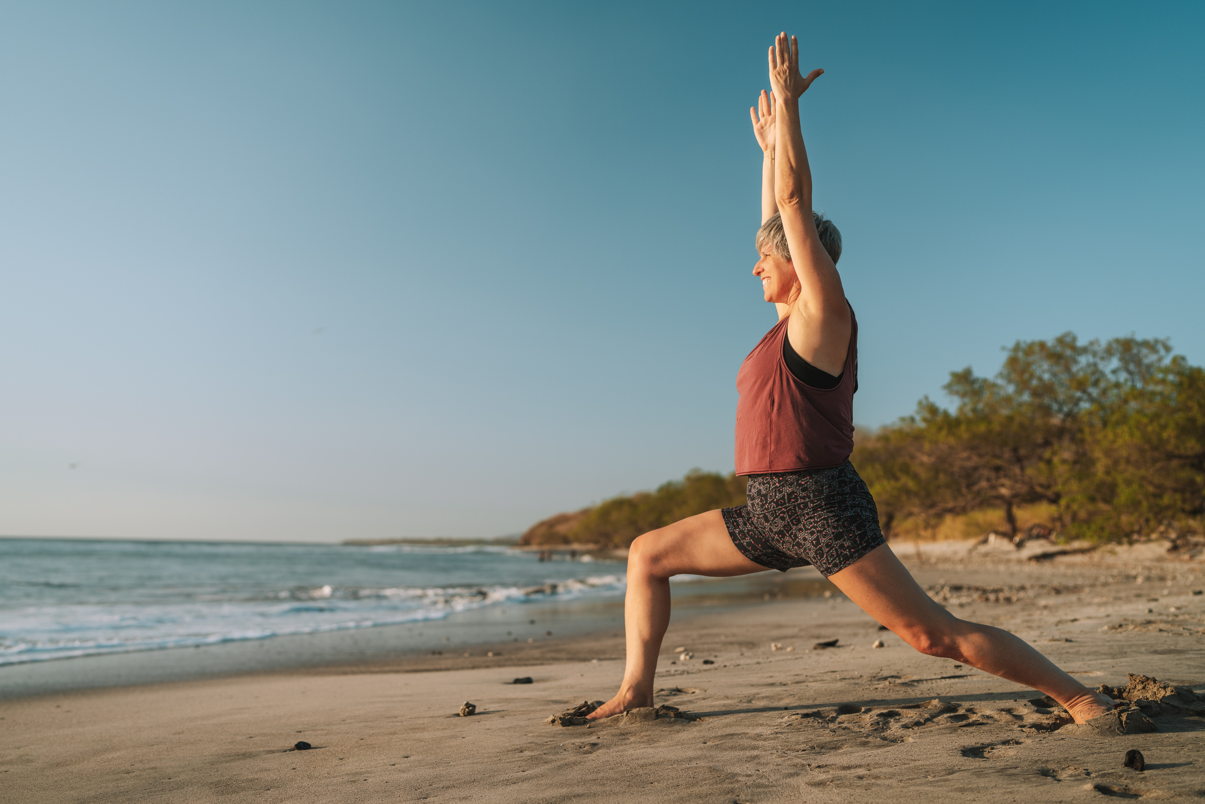 Standing start beach practice 