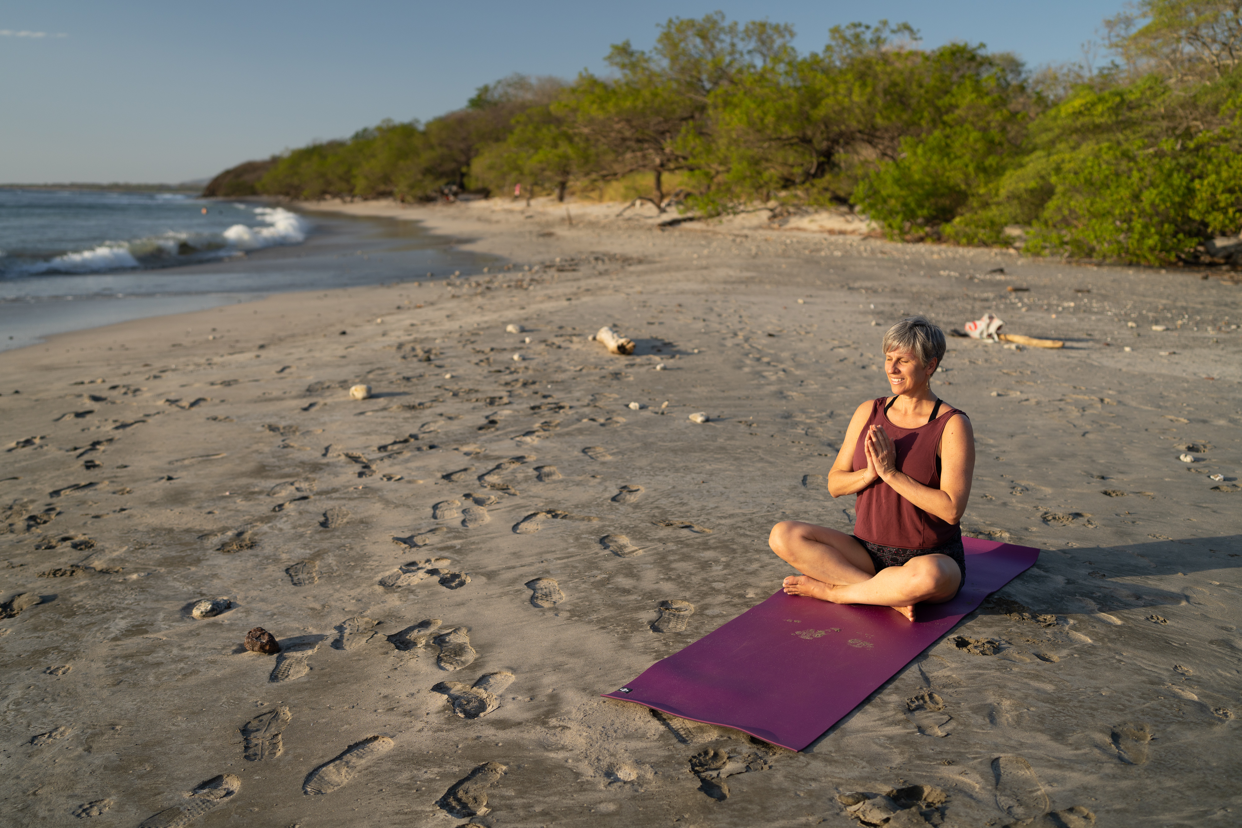 Durga mantra on the beach