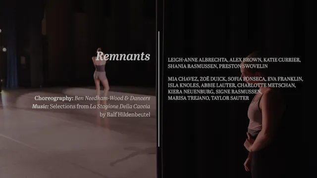 Choreographic Residency of Marin 2026 - Remnants