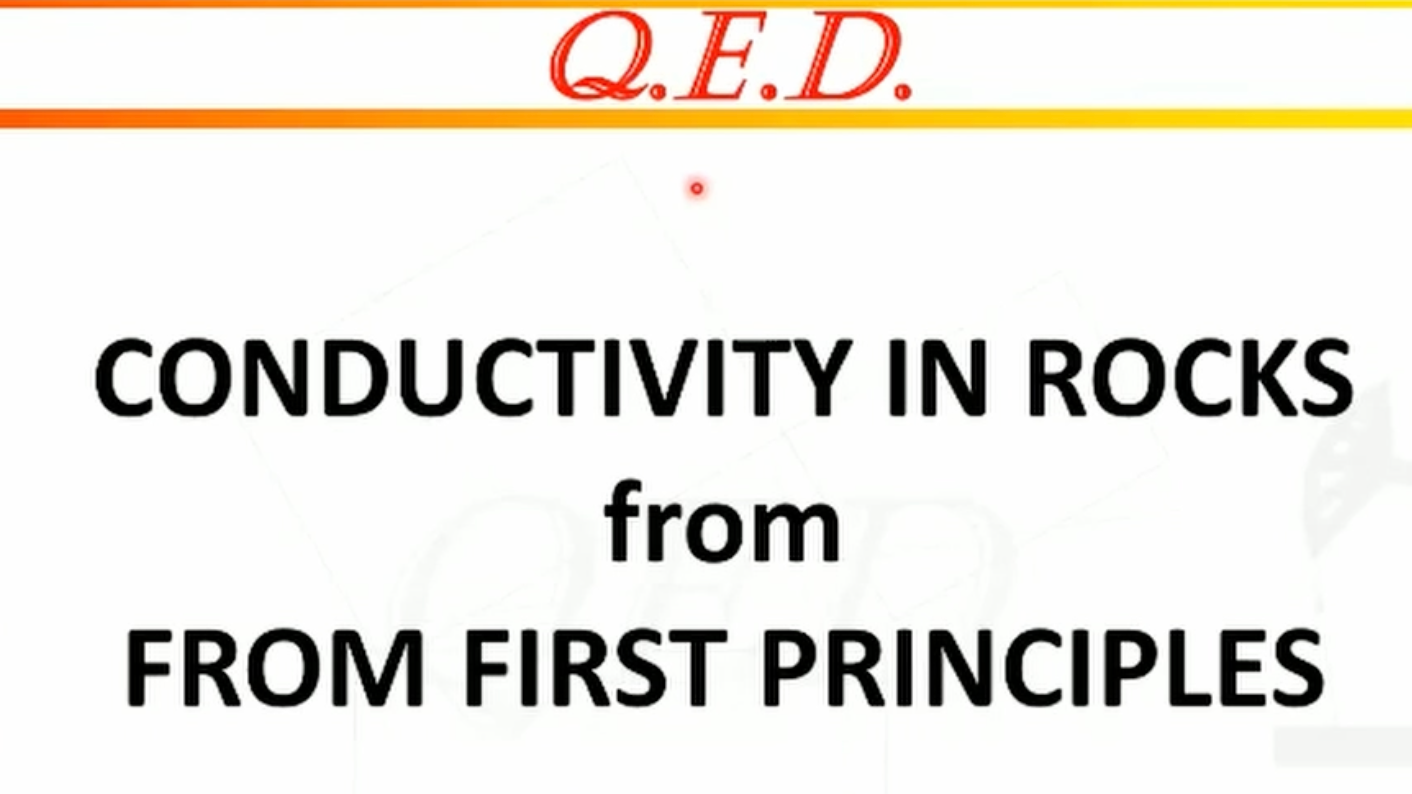 Conductivity in Rocks from First Principles