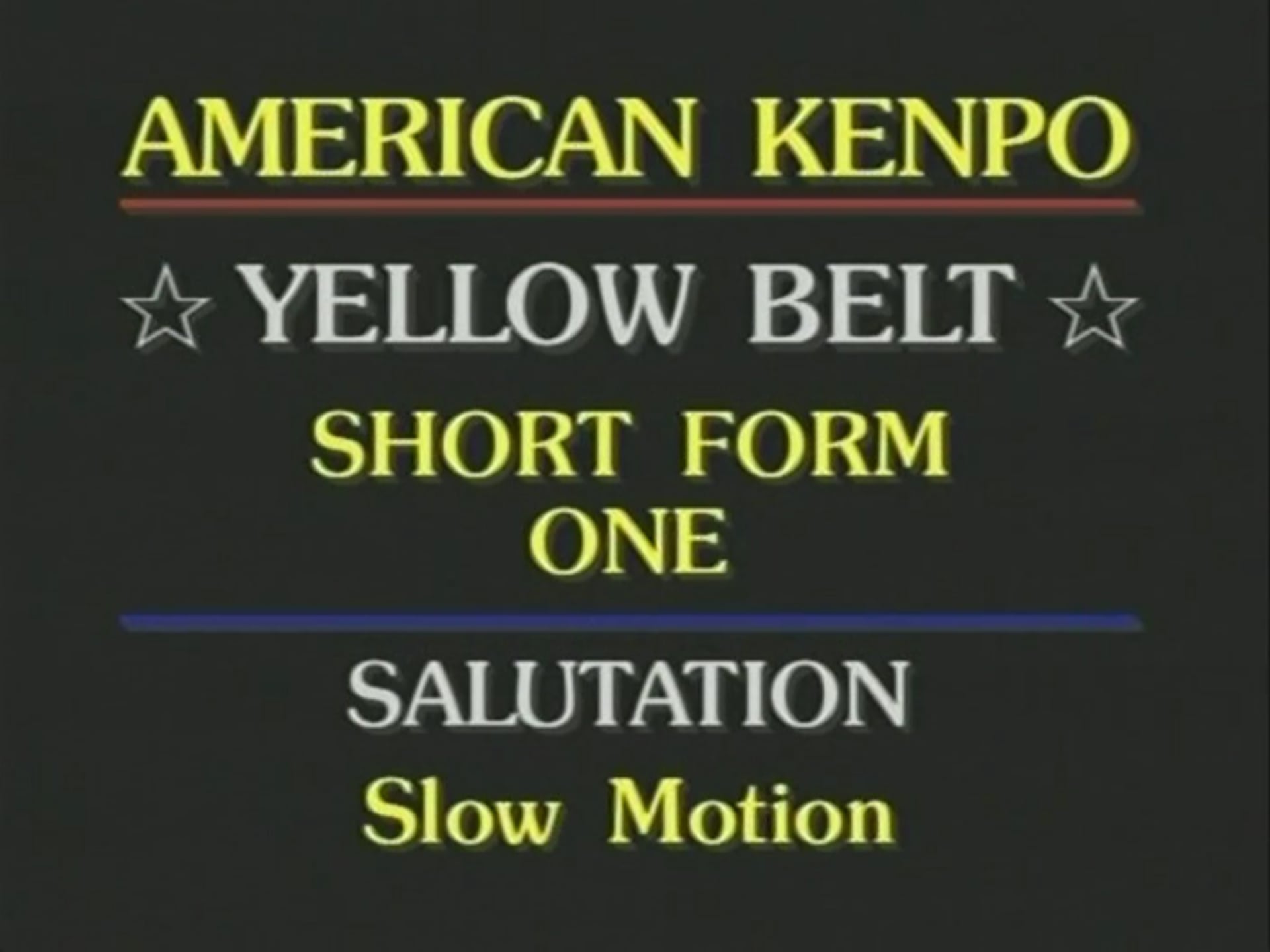 Mohamad Tabatabai - Yellow Belt Short Form 1 and Star Block Set