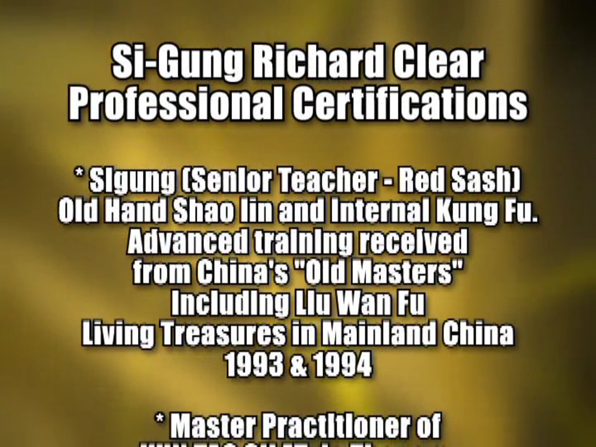 Richard Clear - Continous Explosive Striking