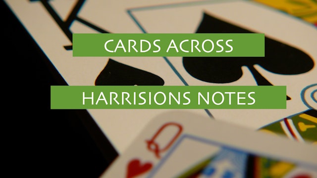 3 - NOTES ON CARDS ACROSS - CHARLES HARRISON