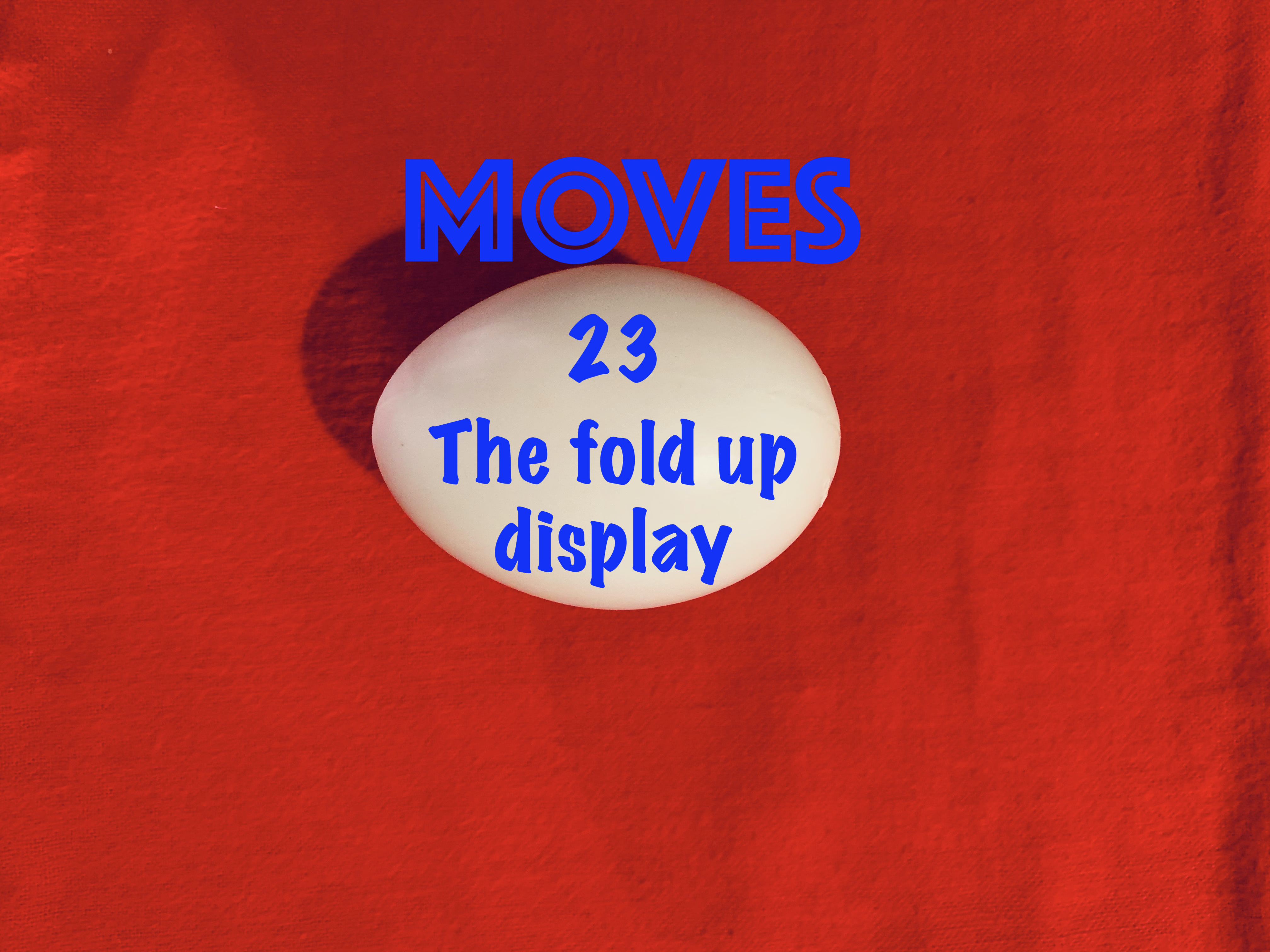 23)  EGG BAG HANDLING & MOVES - THE FOLD UP DISPLAY