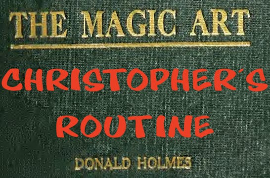 EGG BAG ROUTINES - CHRISTOPHER'S ROUTINE