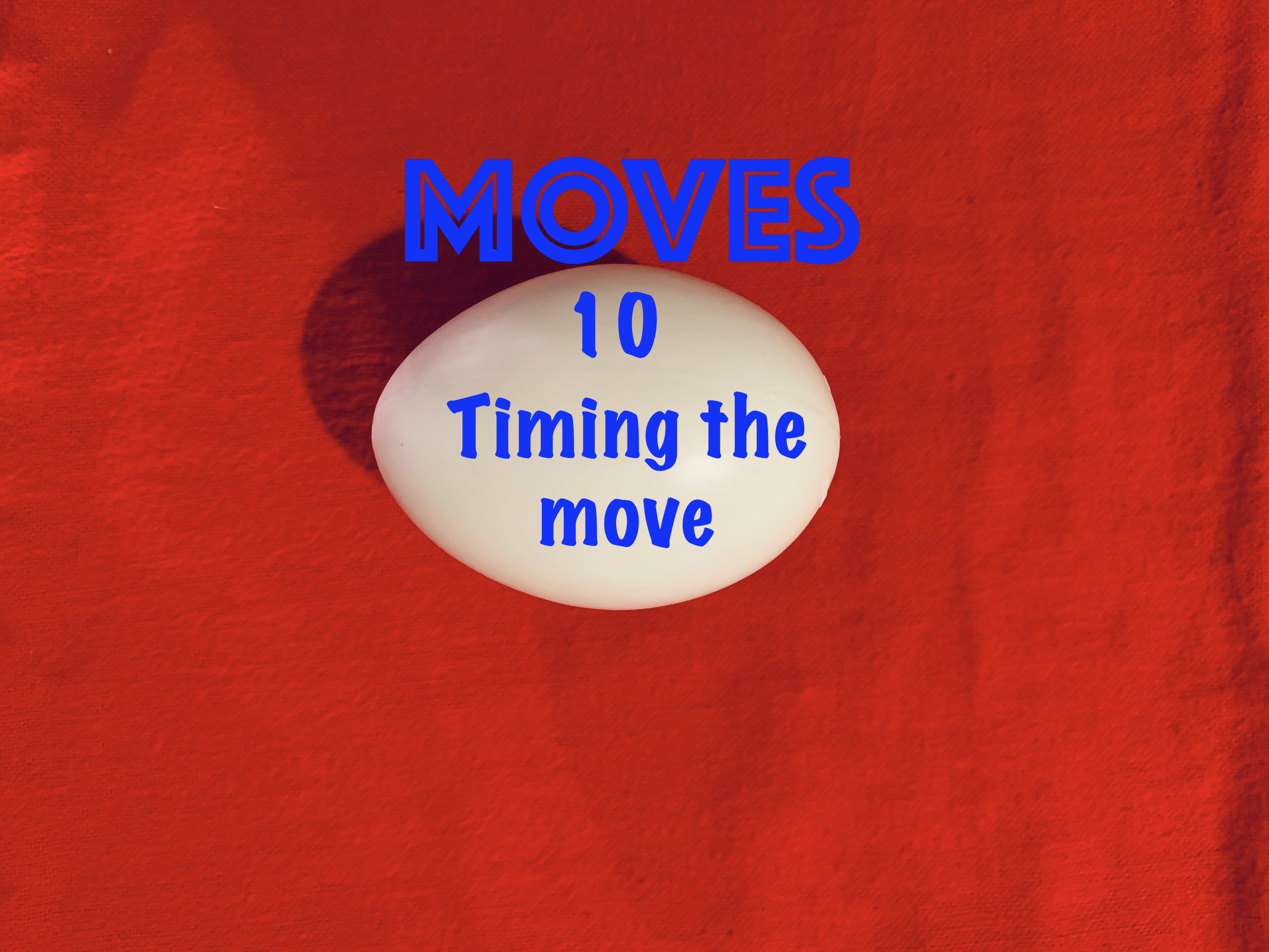 10) EGG BAG HANDLING & MOVES - TIMING THE MOVE