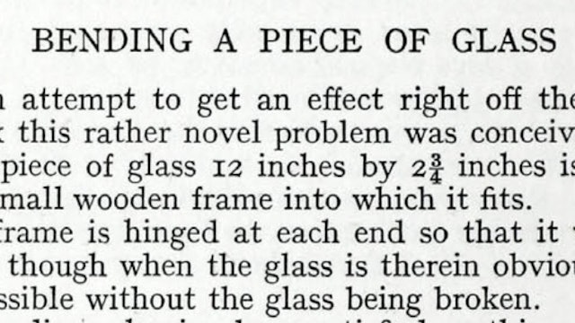 HOW TO BEND GLASS