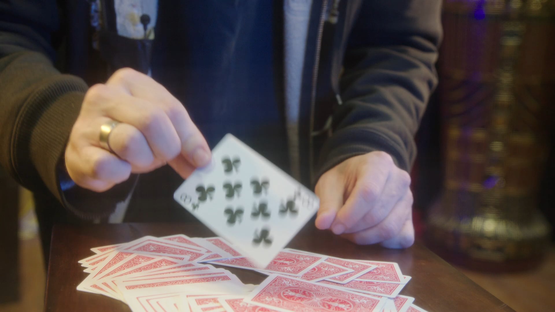 Picking up Card with Washer