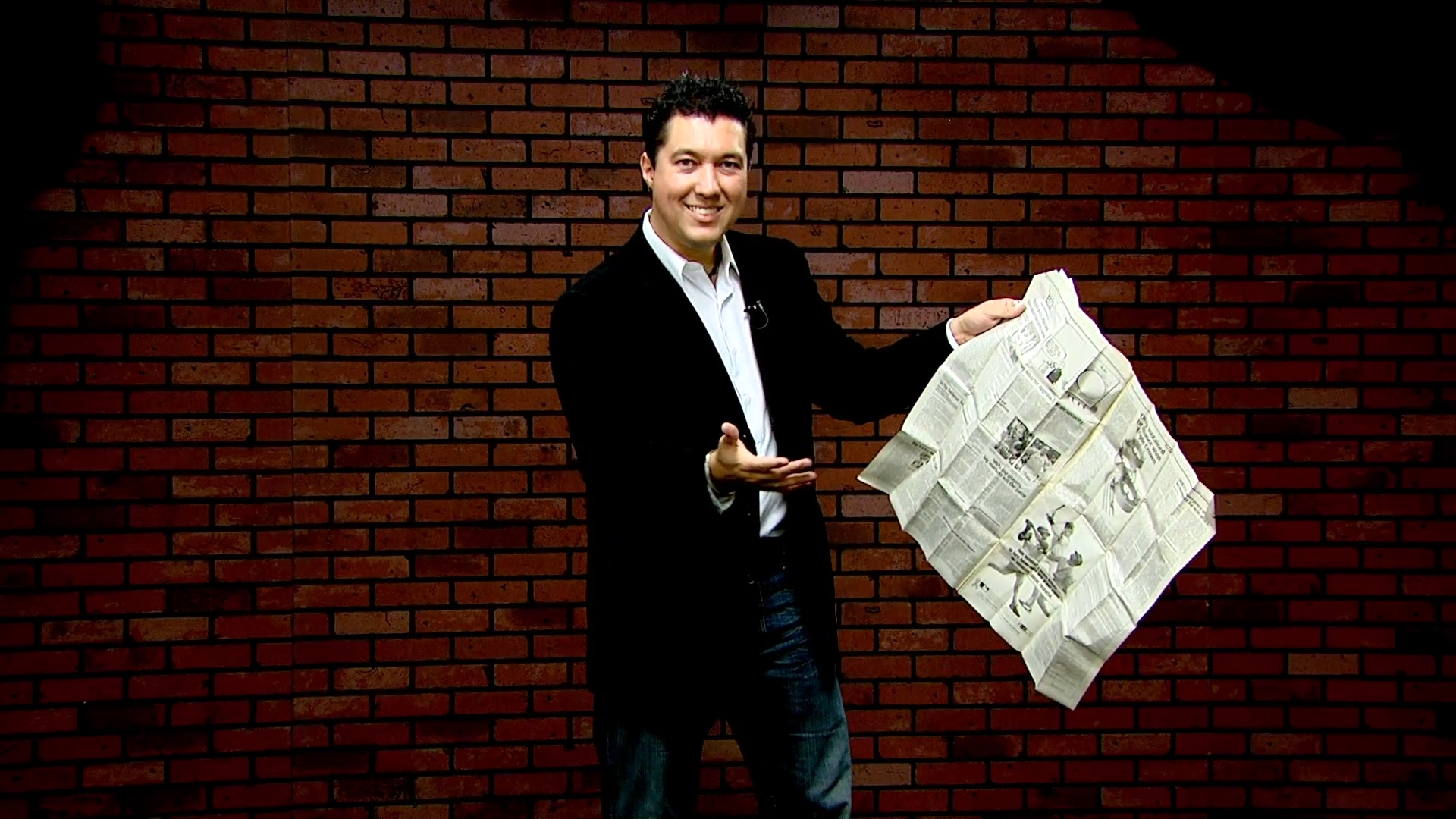 Torn and Restored Newspaper Illusion Performance