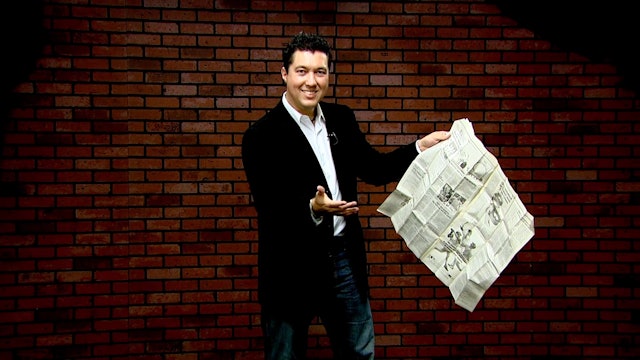 Torn and Restored Newspaper Illusion Performance