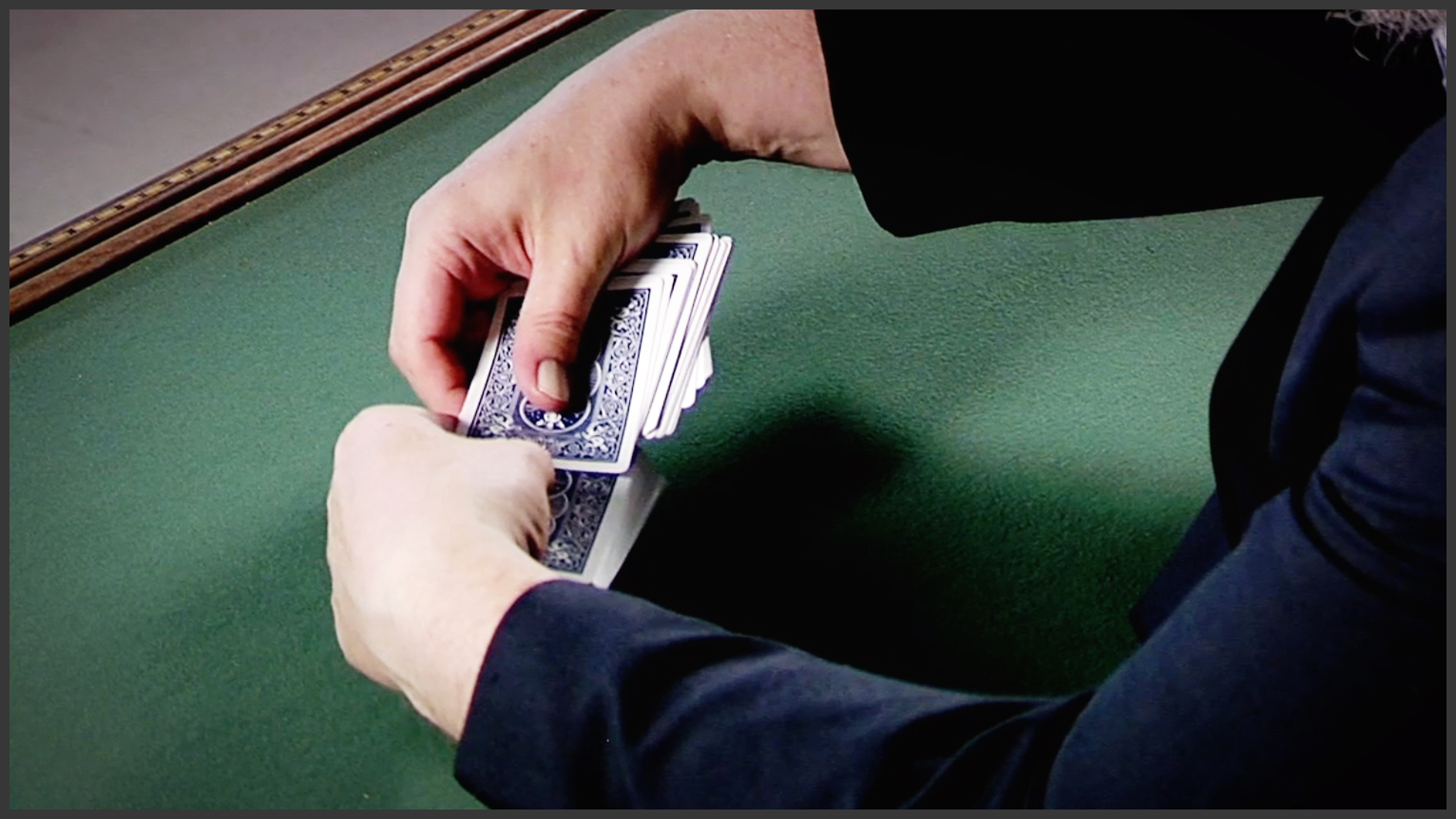 Blind Shuffles Retaining Order: Third Method 