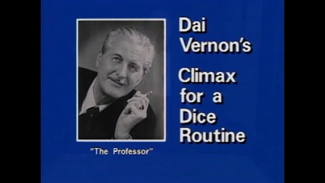 Dai Vernon's Climax for Dice Explanation