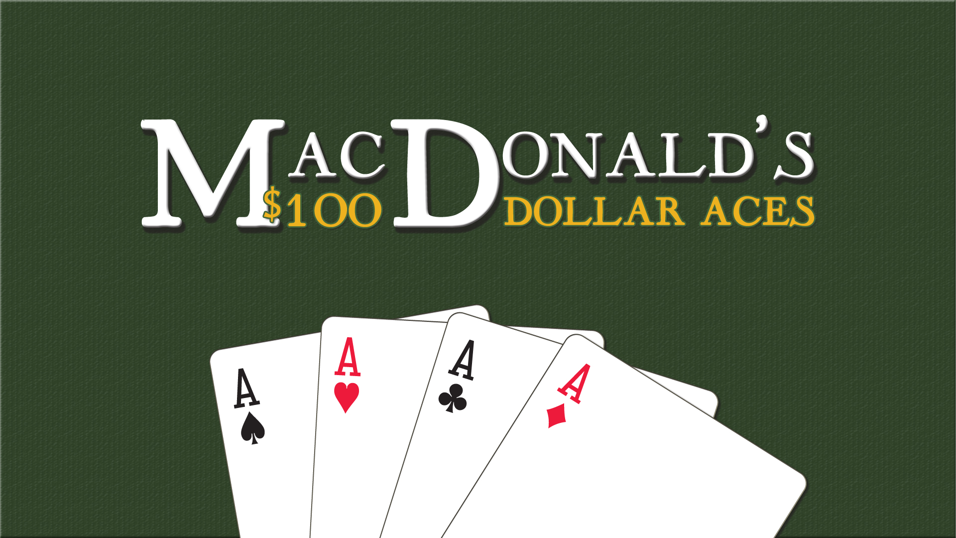 Marty Gram's MacDonald's $100 Dollar Aces