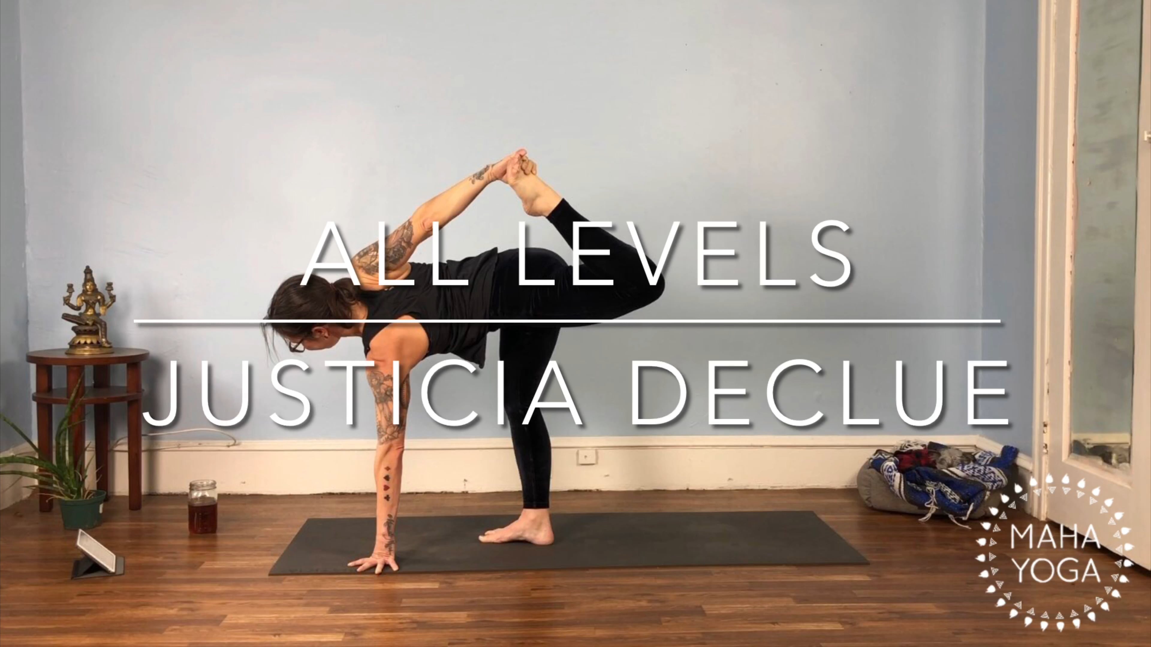 75 min all levels w/ Justicia: IT band stretches & hamstrings
