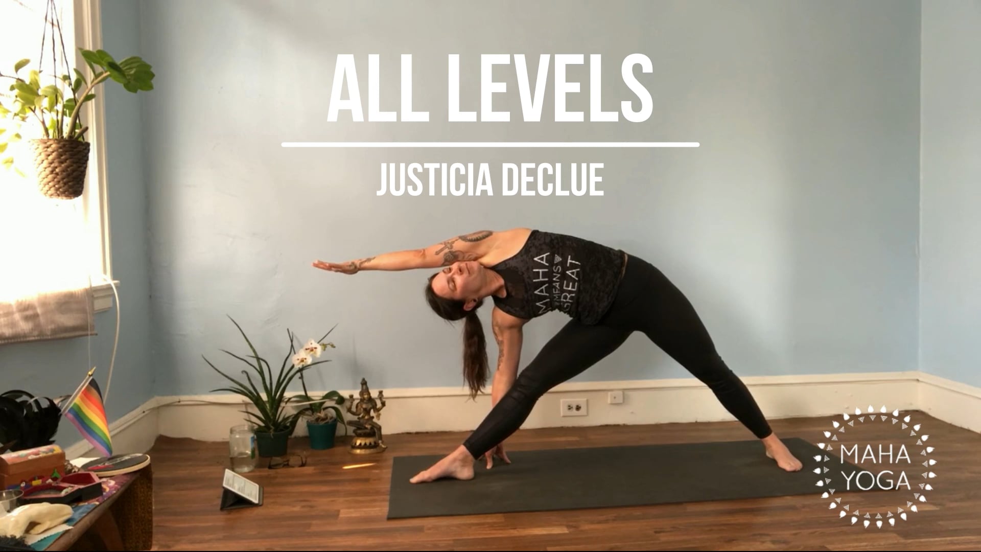 75 min all levels w/ Justicia: hamstrings & IT bands