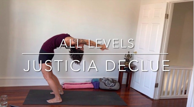 60 min all levels w/ Justicia: chest openers & backbends 