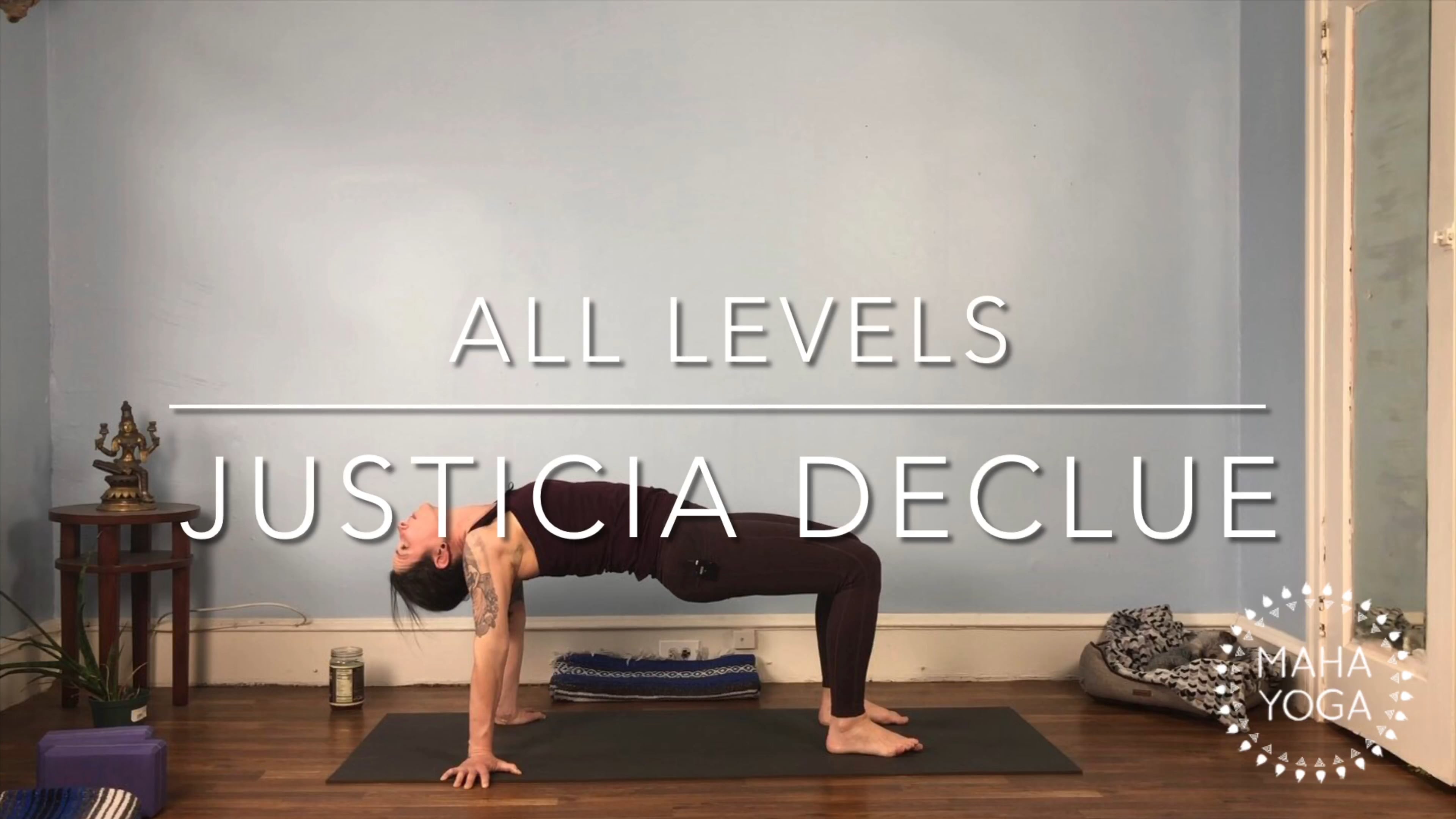 30 min all levels w/ Justicia: upper back, shoulder & heart openers