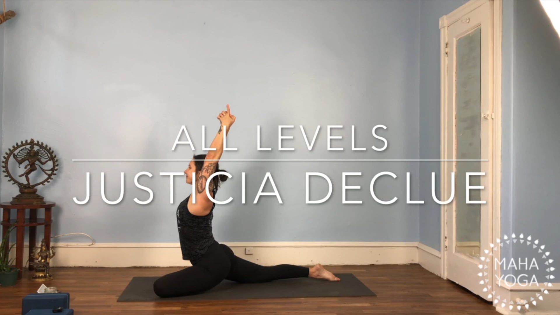 75 min all levels w/ Justicia: chest openers & backbends